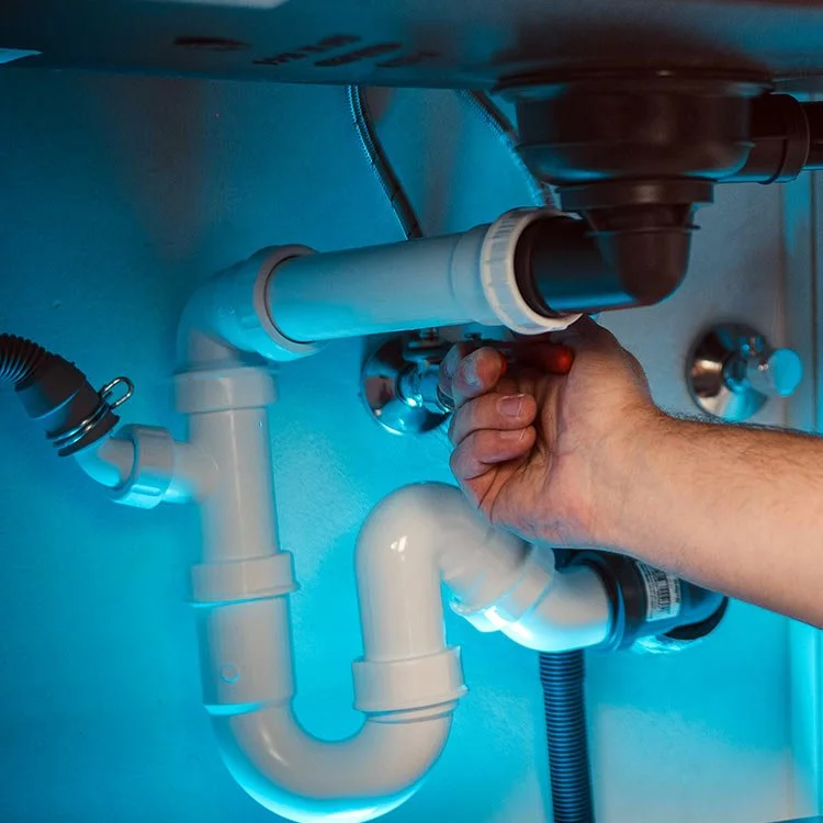 Plumbing under the sink