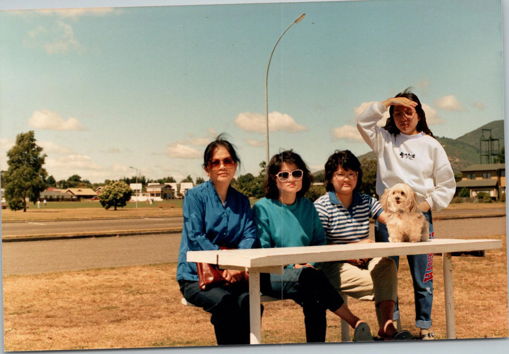 Moody Girls in Whangarei 1983, 2019, digitally manipulated inkjet print on matte photo paper, 20.4cm x 27.5cm