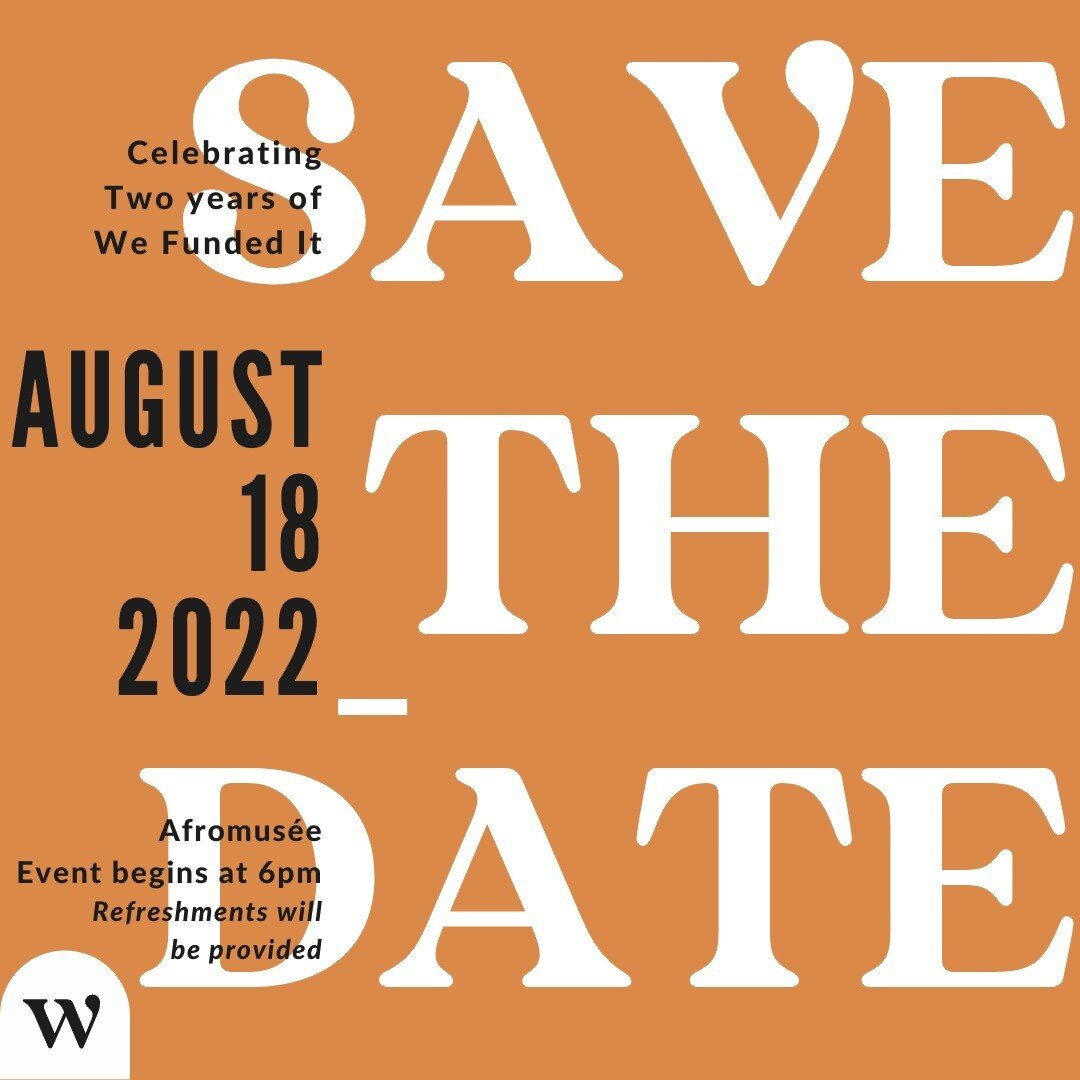 Join us for our major fundraising event August 17th, 6pm EST at the Afro Museum in downtown Montreal.

#wefundedit #ourcommunity #ourwealth #ourideas #Blackgrants #BlackCanadians #BlackEmpowerment #BlackLeadership #Empowerment #Nonprofit #Event #Fund