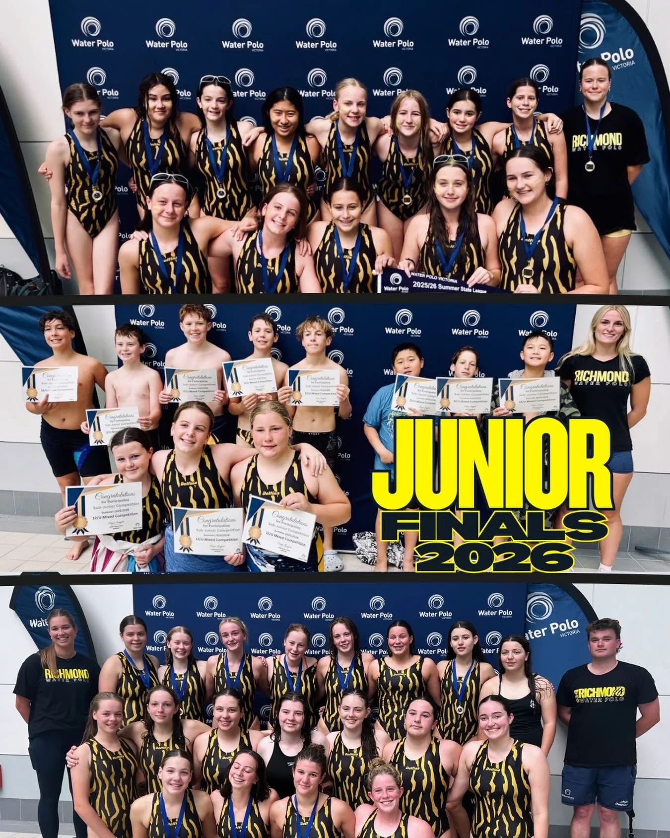 What a way to close out our Junior Summer Season! 🟡⚫️

A massive shoutout to all of our Junior athletes for an incredible few months in the pool. From Term 4 through to Term 1, it&rsquo;s been awesome to watch the improvement, determination and team
