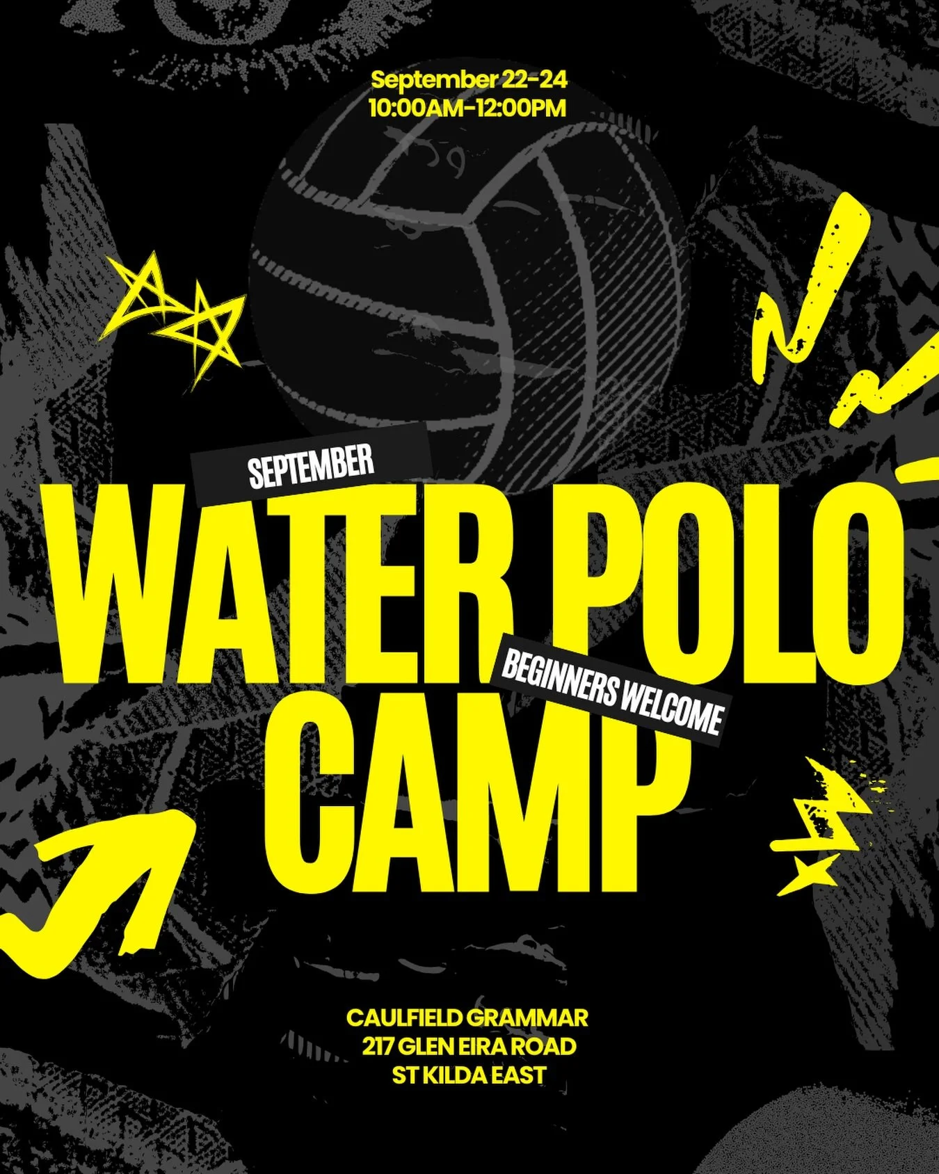 🤽 SEPTEMBER SCHOOL HOLIDAY WATER POLO CAMP 🤽&zwj;♂️

Three mornings of skills, confidence and game play in the pool these school holidays!

Whether your child is picking up a water polo ball for the first time, building towards Term 4 school water 