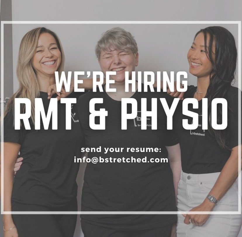 Our team is growing! 

We are currently looking for passionate and skilled physiotherapists and massage therapists. 

Want to join a team that values hard work, fun, and hands-on, evidence-based practice to best serve their clients? 

Send us your re