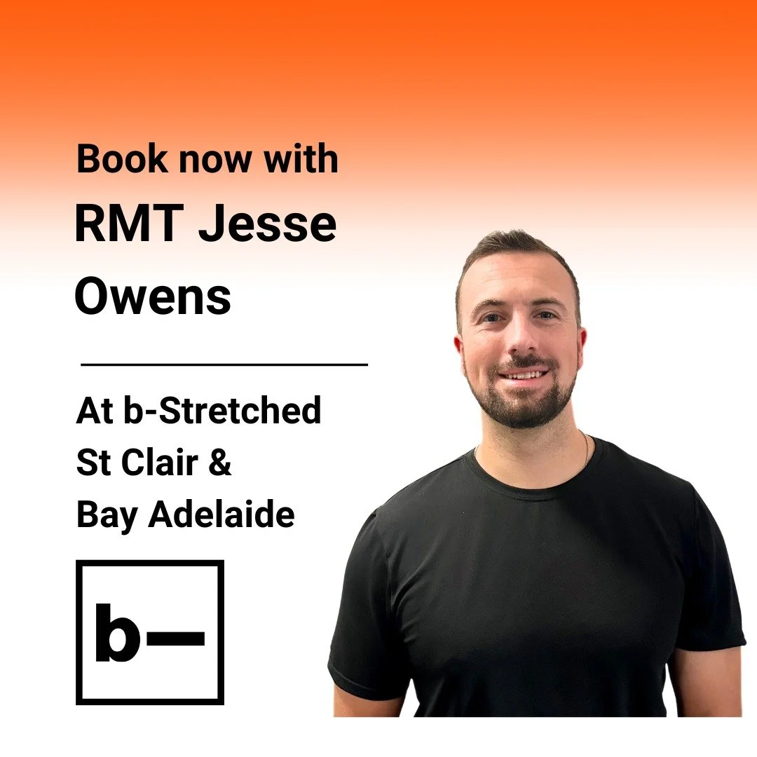 We&rsquo;re excited to welcome RMT Jesse Owens to the b-Stretched teams at Bay Adelaide and St. Clair!

Jesse brings a passion for helping clients move better, recover faster, and perform at their best through personalized massage therapy and recover