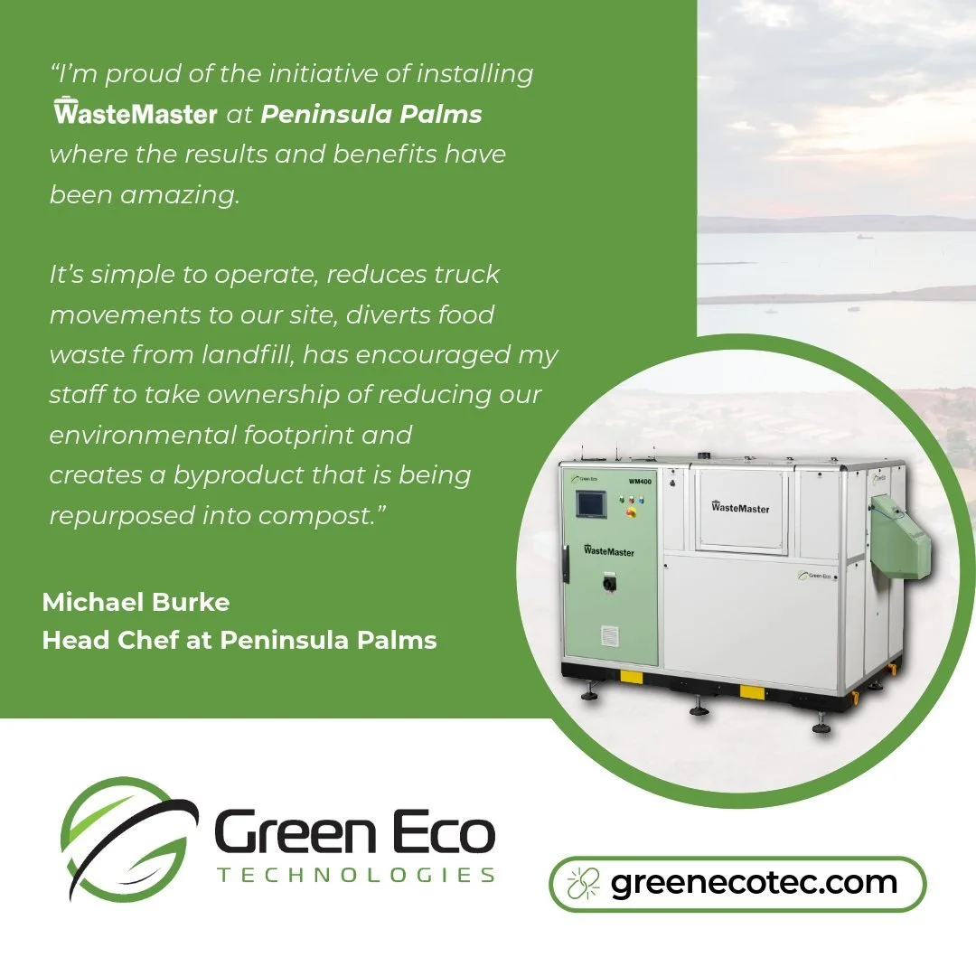 WasteMaster is helping Sodexo&rsquo;s Peninsula Palms Village significantly reduce food waste volumes and prevent harmful emissions, actively supporting their journey toward Net Zero. The system has improved onsite hygiene, reduced waste transport an