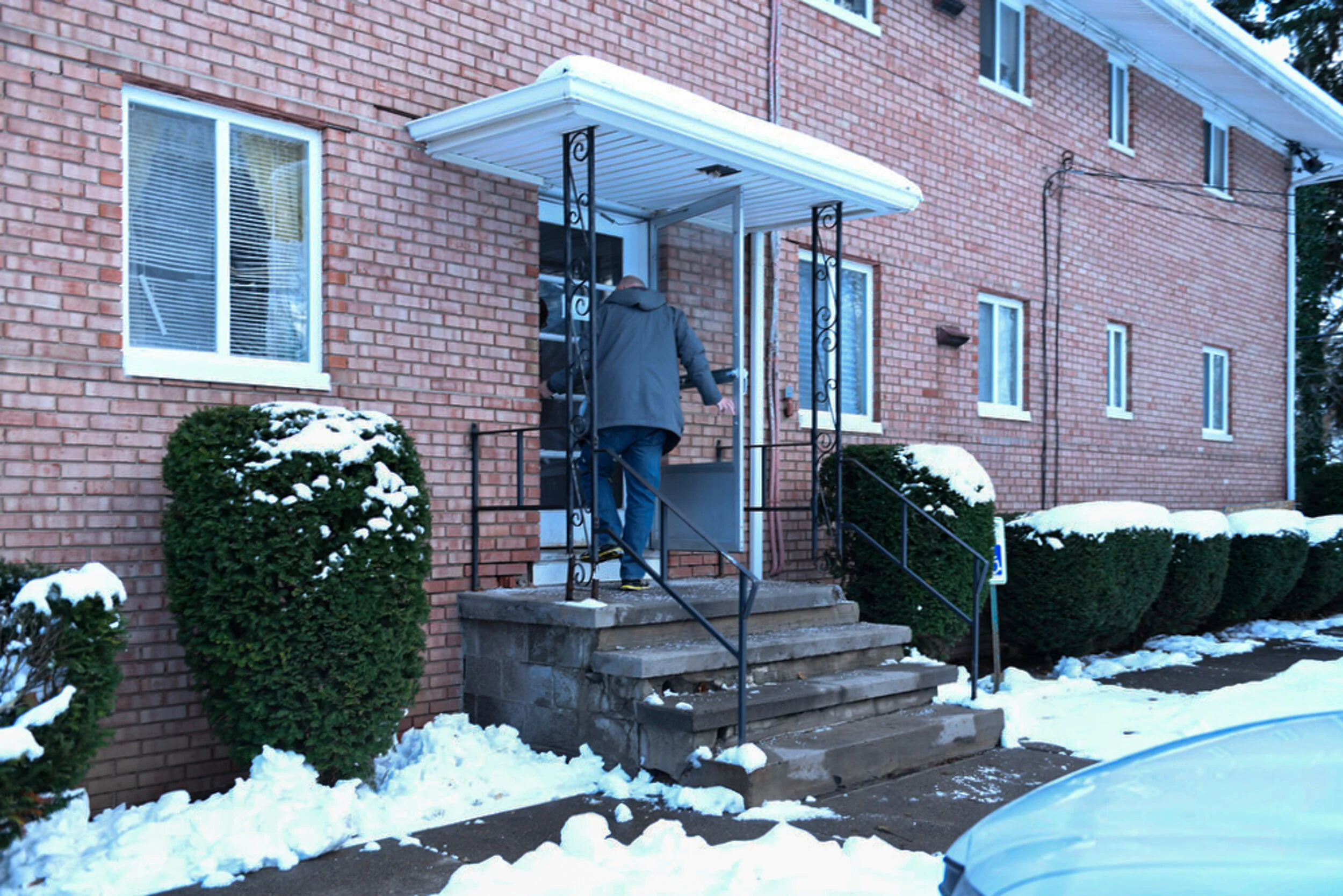 Jim enters his mom's apartment in Greece, N.Y. on Dec. 7th 2019. He came over to check on her and do a few things for her.