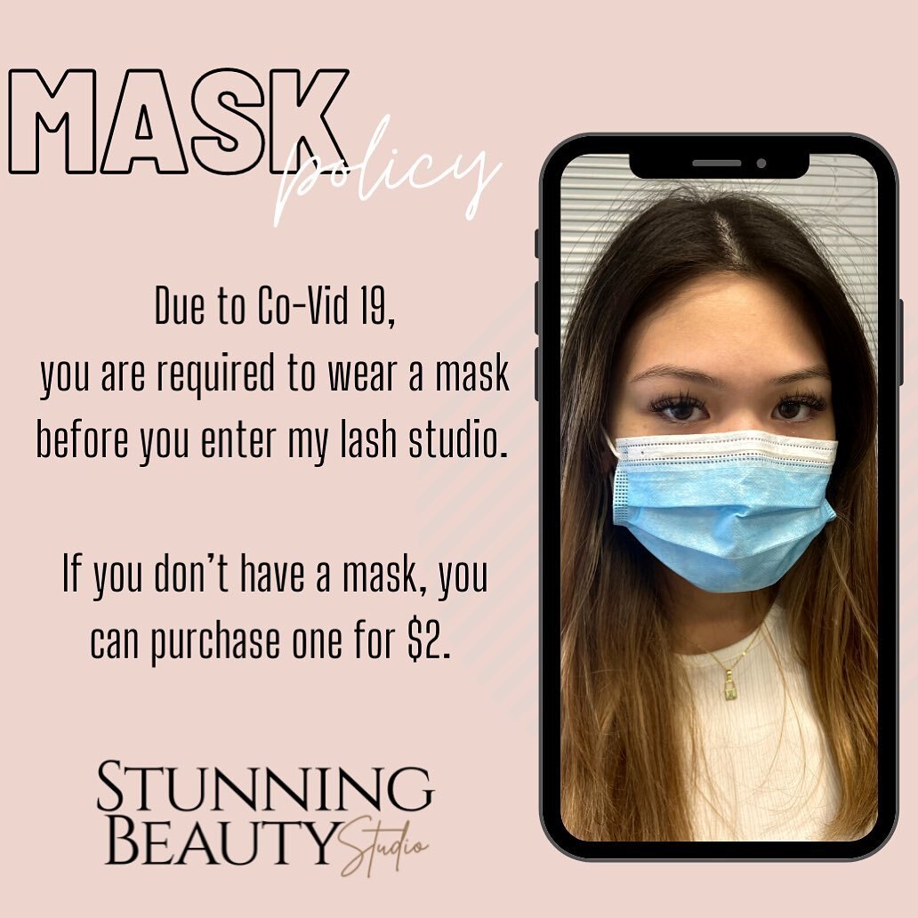 Policy is enforced at all times.

I have the right to refuse service if you:

▫️Do not have a mask
▫️Refuse to wear a mask
▫️Are not properly wearing a mask. 

- - - - -