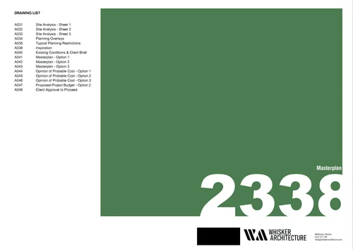 Home Masterplan Report: Step 1 of Design — Whisker Architecture