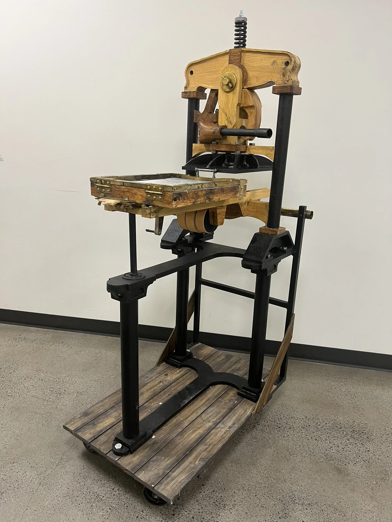 Miniature Printing Press (Suffragette's Murder) Painted by Nikki Mayer
