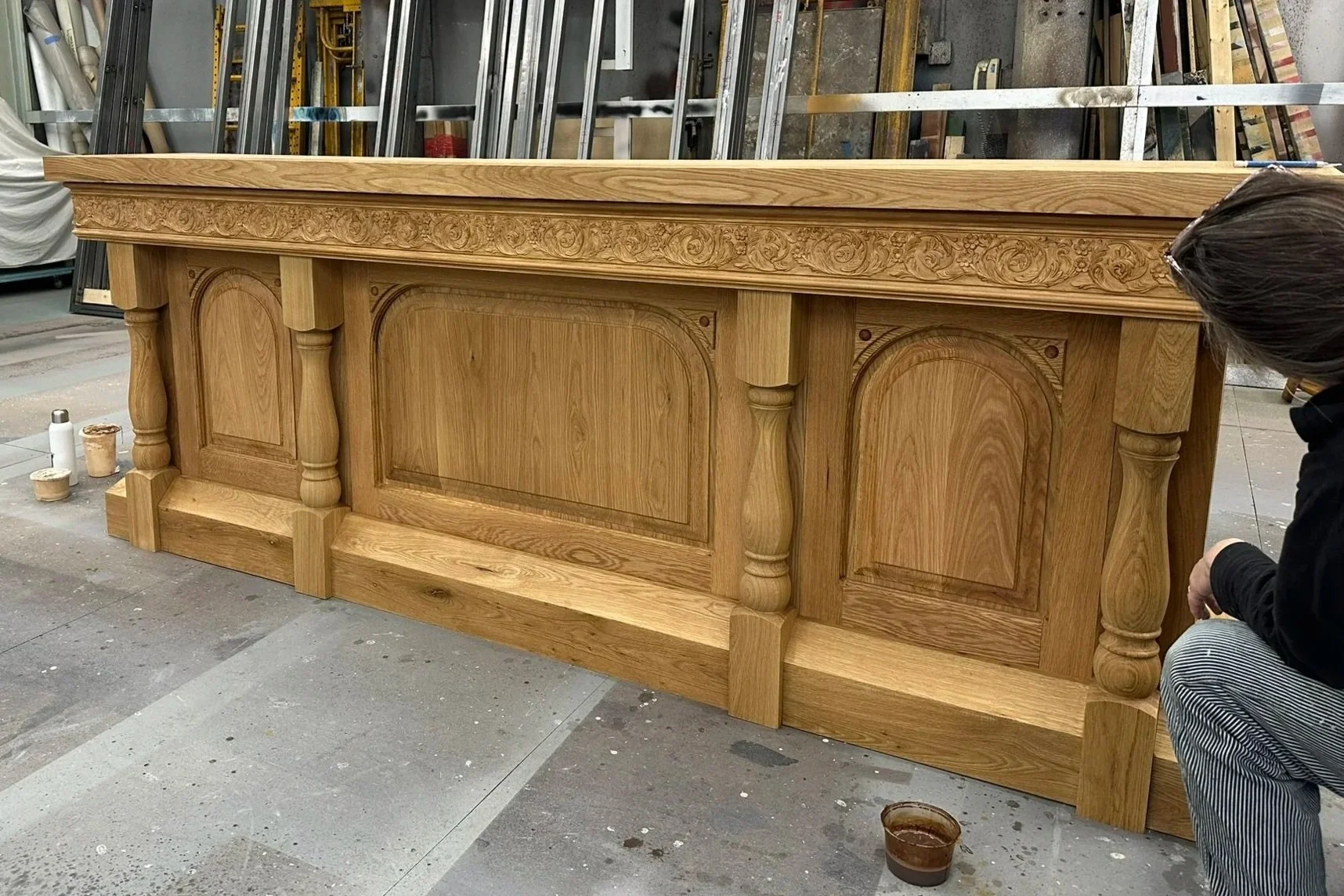 White Oak Saloon Bar (Godspeed) Built with Adena Rice, Painted by Nikki Mayer