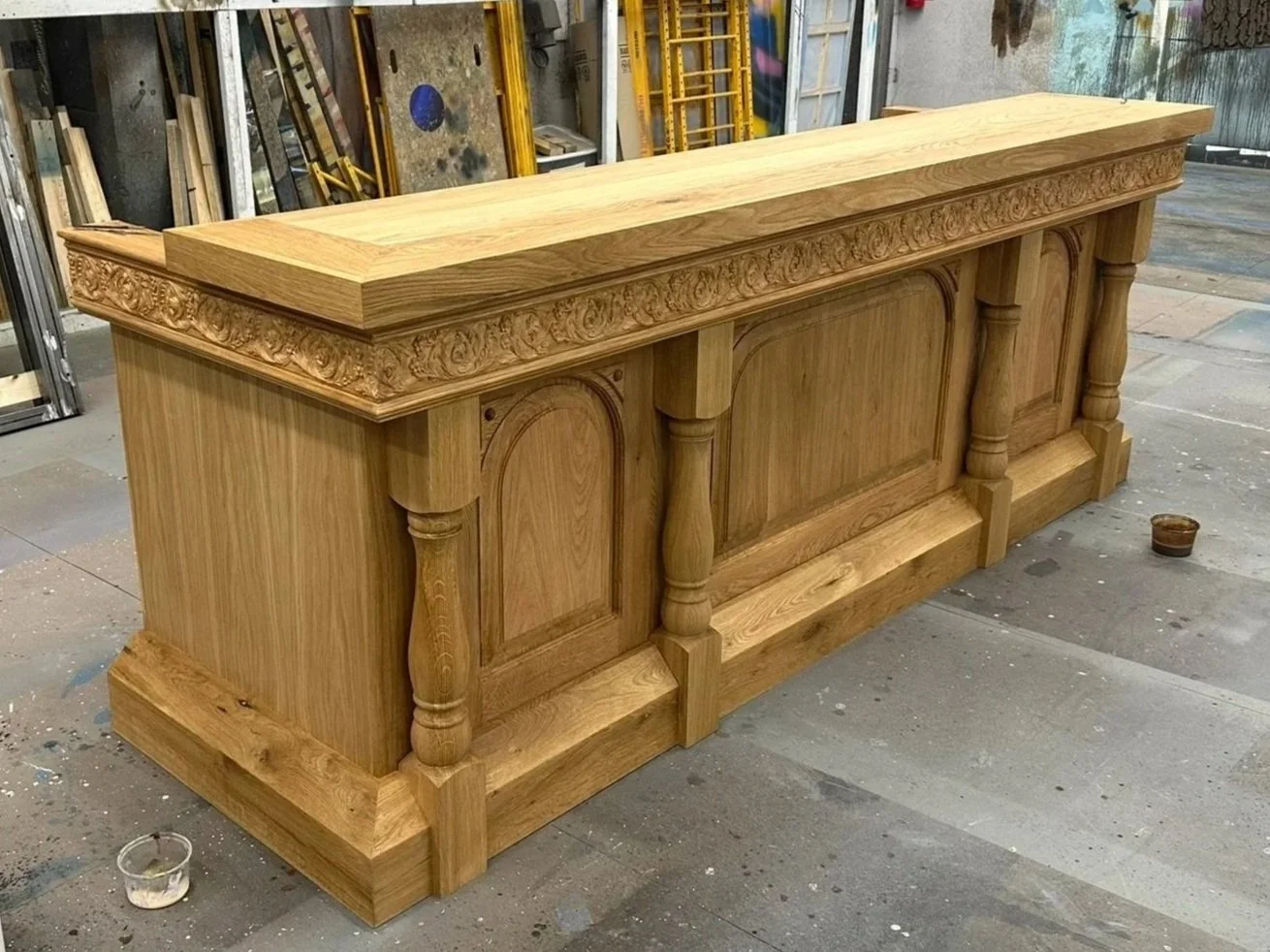 White Oak Saloon Bar (Godspeed) Built with Adena Rice, Painted by Nikki Mayer