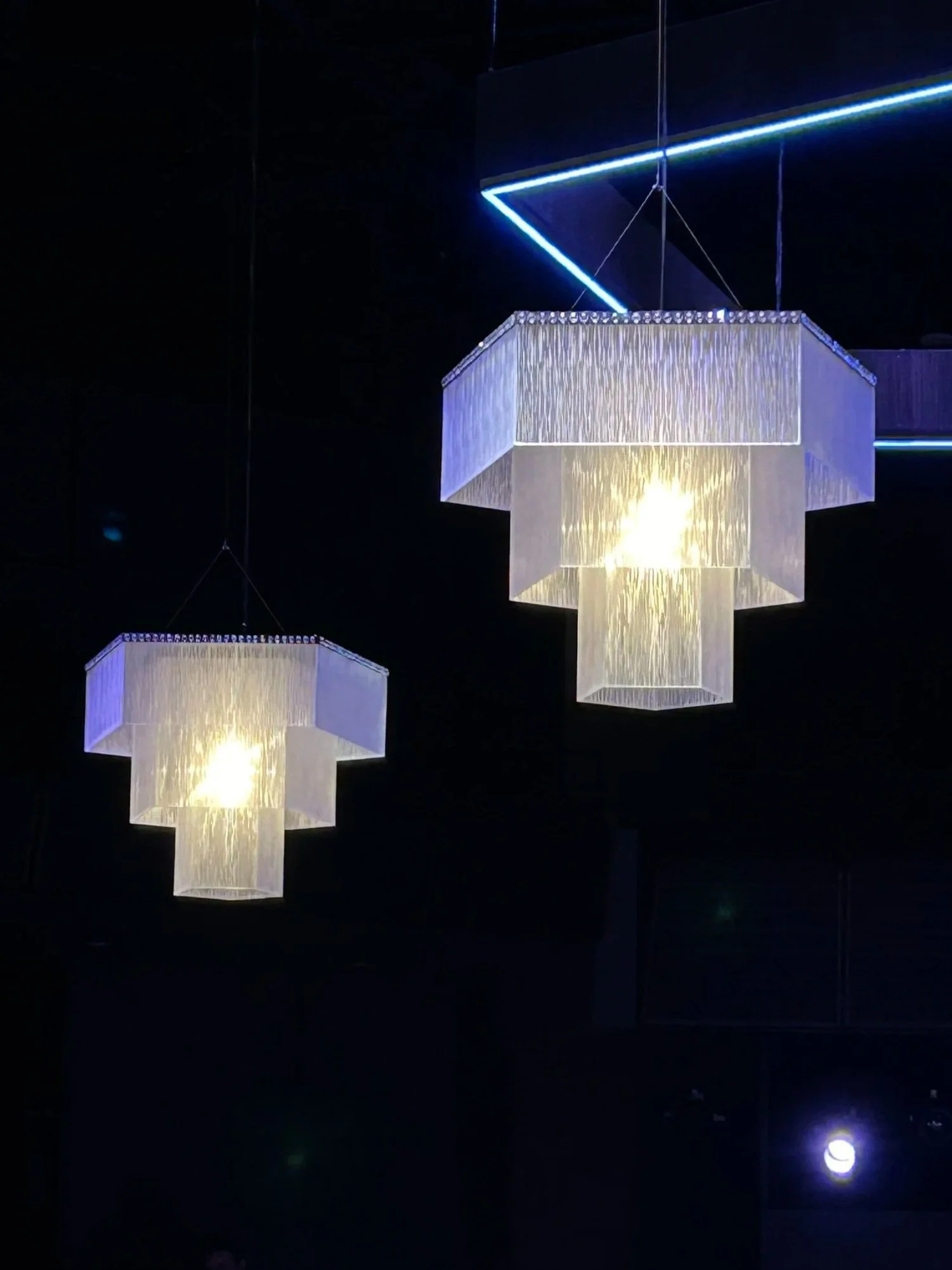 Acrylic Art Deco Chandeliers (Rubicon)