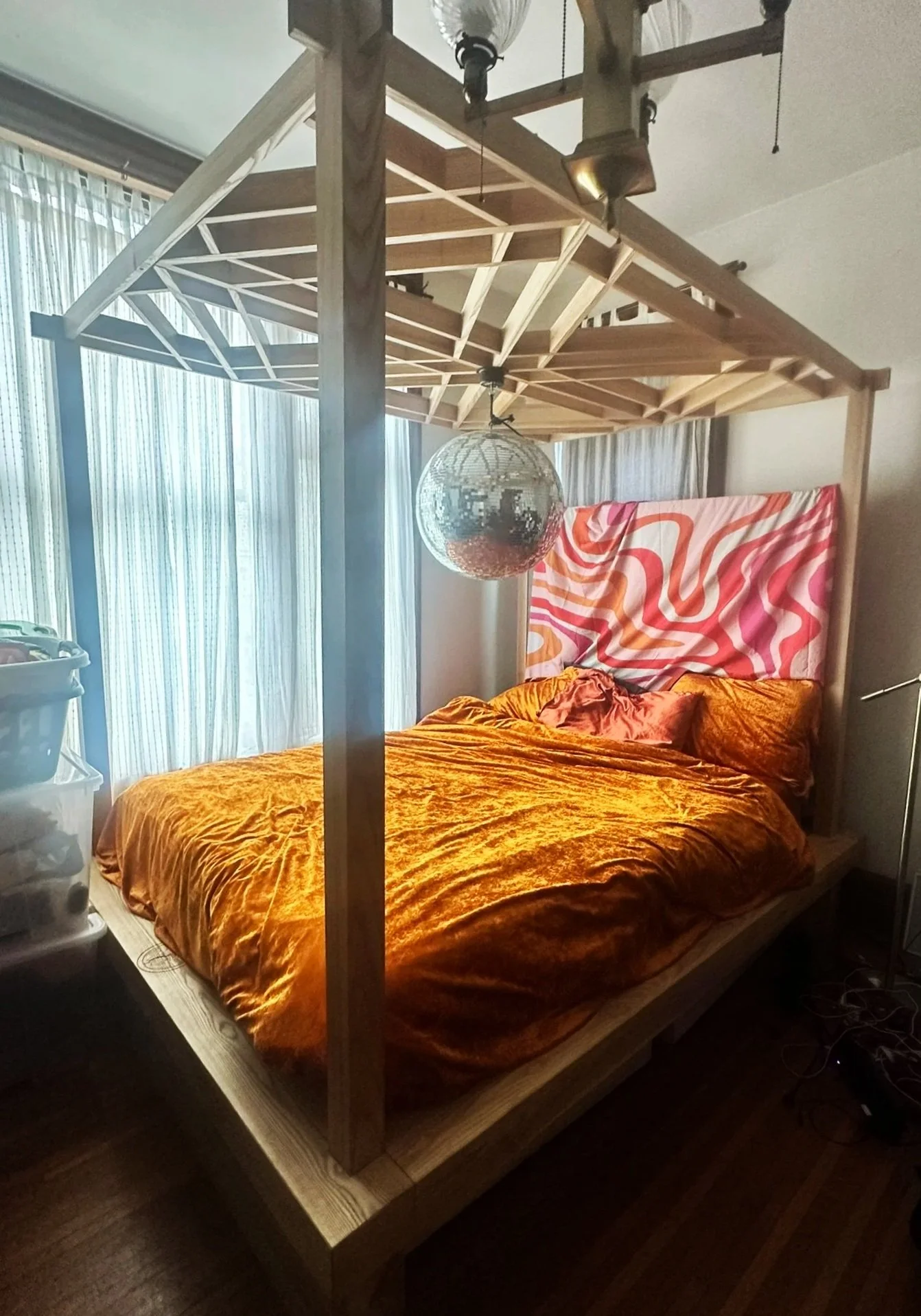 Japanese Kumiko Inspired Bed 