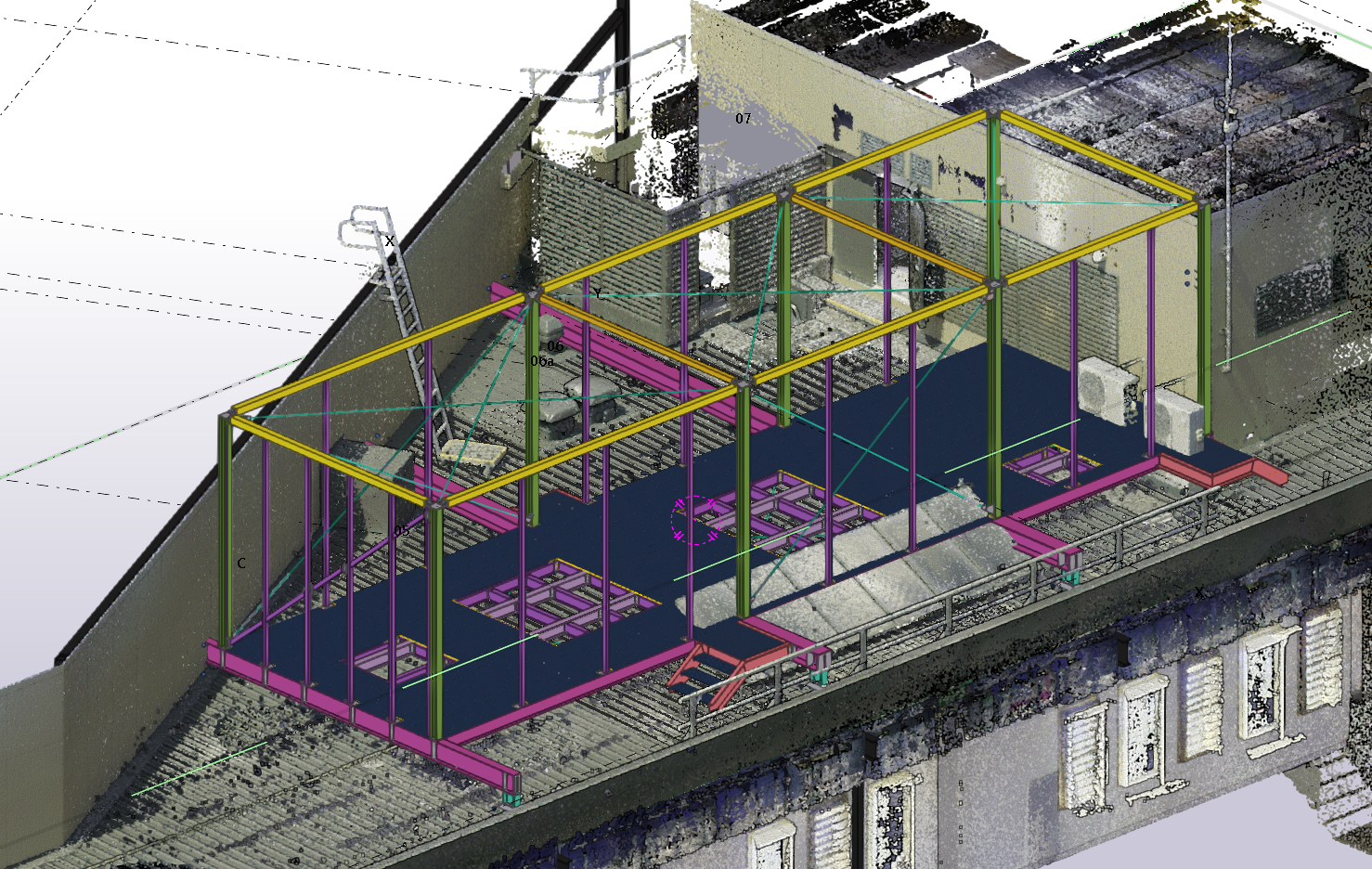Snip - Tekla Structures - C TeklaStructuresModels 2024_Models D1503 - HELENSVALE LIBRARY - View (37).png