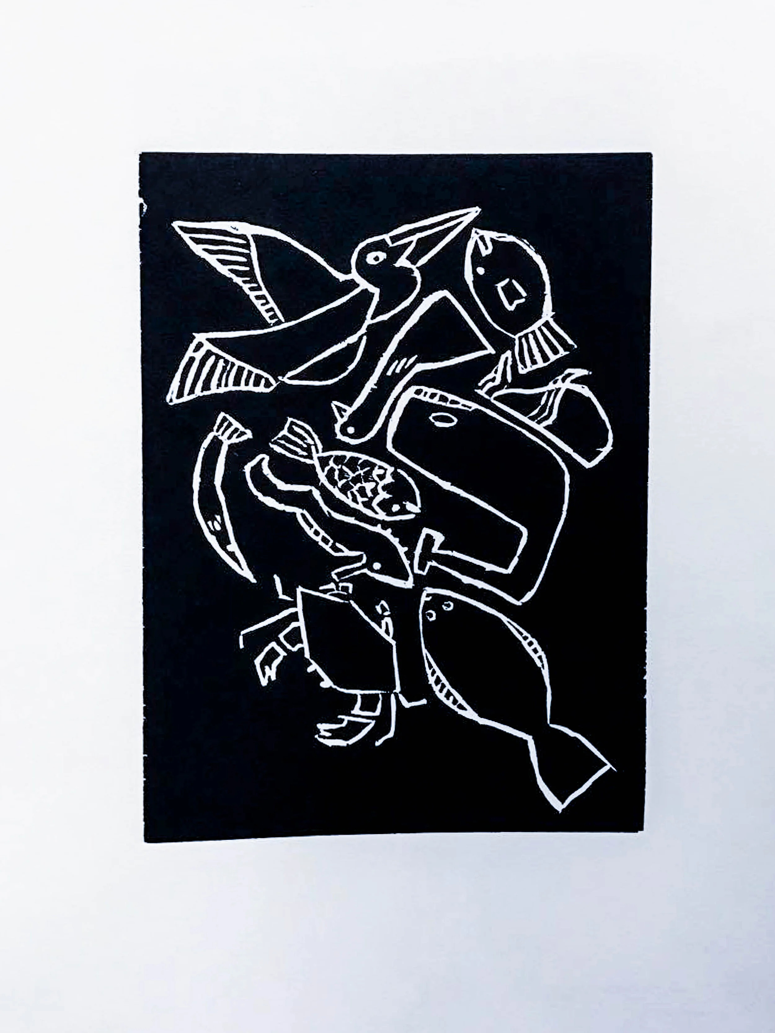 Seaside | Woodcut | 2017