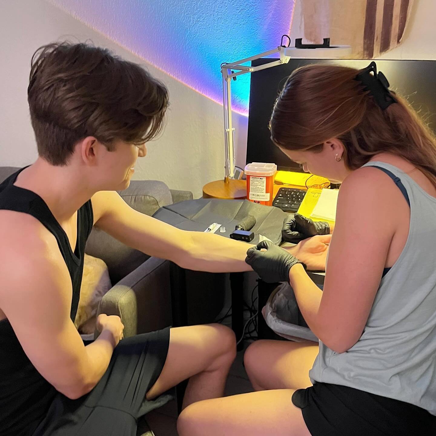 Today I&rsquo;m 2 YEARS into my tattooing journey! It all started with my brother May 2nd, 2022. He trusted me with his first tattoo, and my first time using a machine on human skin. 
I&rsquo;m forever grateful for those who trusted me at the beginni