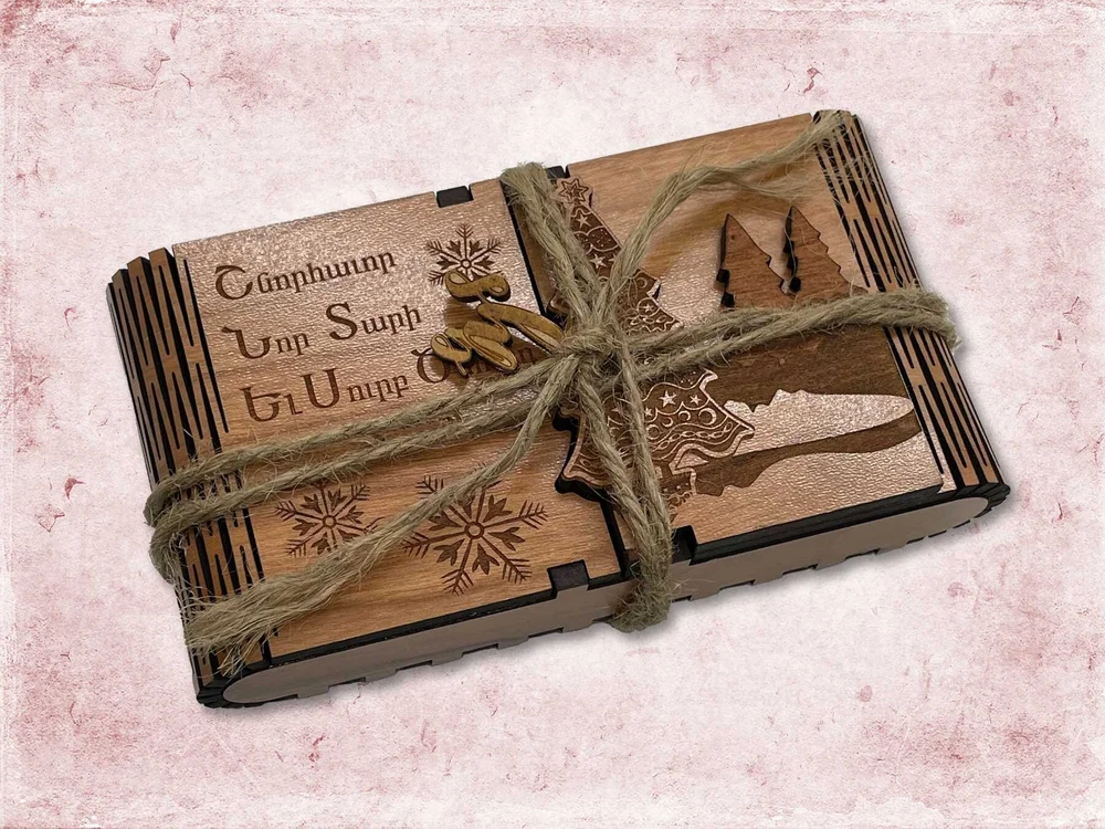 Unique Christmas Tree Gift Box/ Gift Card/ Money Holder laser cutting and  engraving