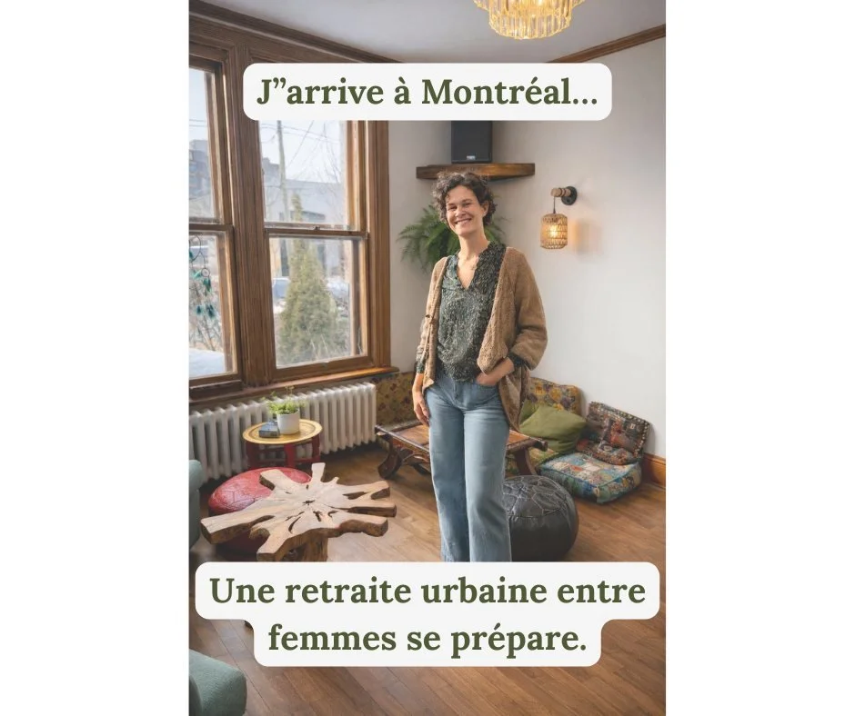 ✨ Renaissance F&eacute;minine

Je viens &agrave; Montr&eacute;al pour organiser une retraite entre femmes.

Une demi-journ&eacute;e pour ralentir, se reconnecter &agrave; son corps et naviguer les transitions de la vie de femme avec plus de douceur.
