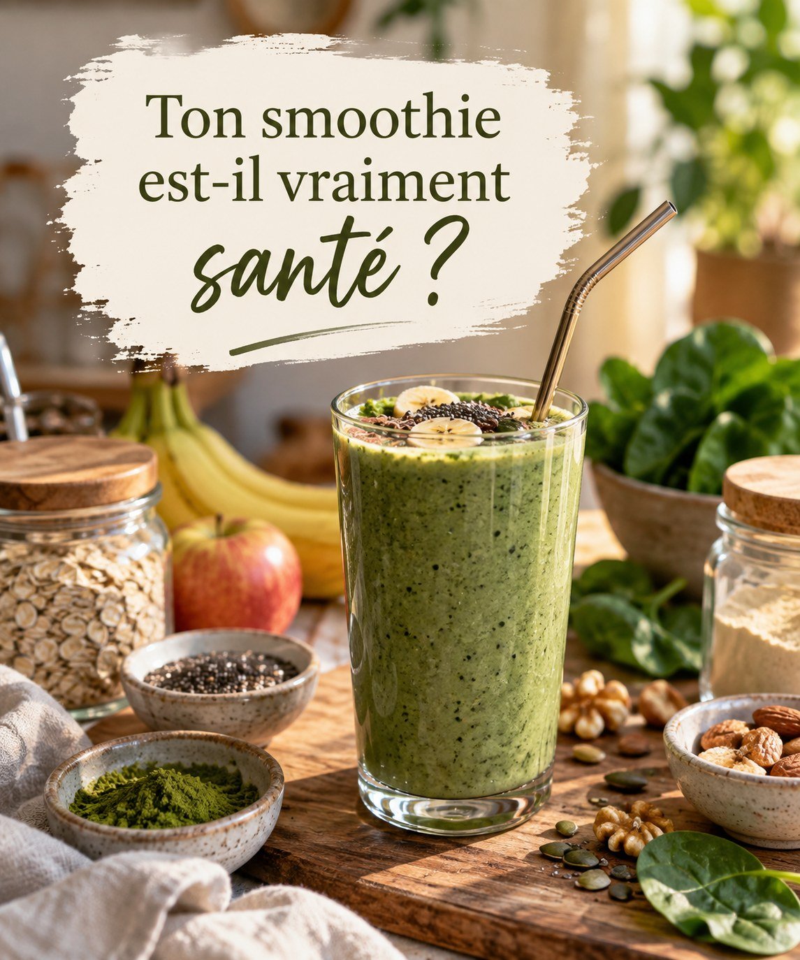 Ton smoothie est-il vraiment &laquo; sant&eacute; &raquo; ? 

Prot&eacute;ines. Collag&egrave;ne. Chia. Fruits. Poudres vertes. Superaliments&hellip;

Impressionnant ?
Oui.

Sant&eacute; ?
Pas forc&eacute;ment.

Pourquoi ?
Parce qu&rsquo;en Ayurveda,