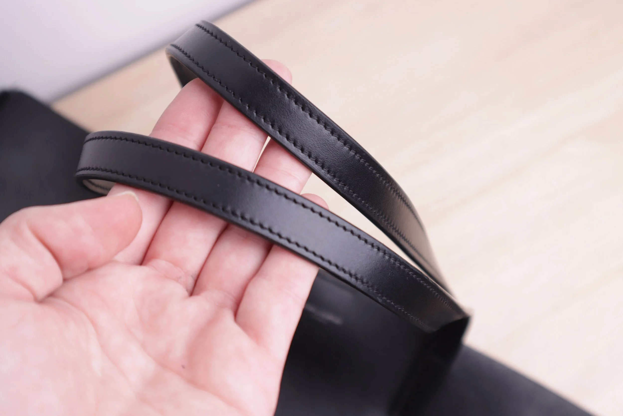 Close up - new straps on a Saint Laurent tote