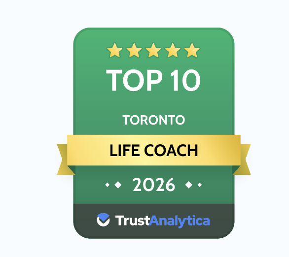 Trust analytica badge recognizing the calm mind solutions as top 10 coach in Toronto