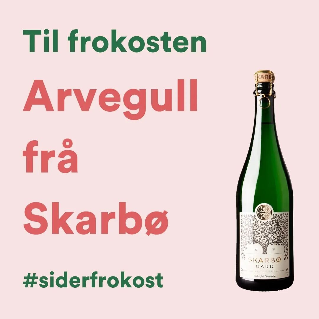 F&oslash;rste anbefaling til #siderfrokost er @skarbogard sin Arvegull!

Lukt: Frisk lukt av sitrus, eple og tropisk frukt.

Utsj&aring;nad: Klar, boblande og gyllen gul.

Smak: Ein kompleks og god sider. Den fine aromaen 
av tropisk frukt, sitrus og