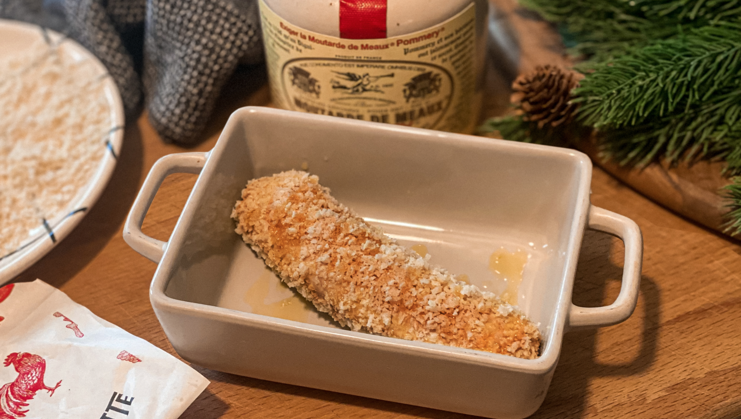 BOUDIN BLANC EN CROÛTE DE MOUTARDE