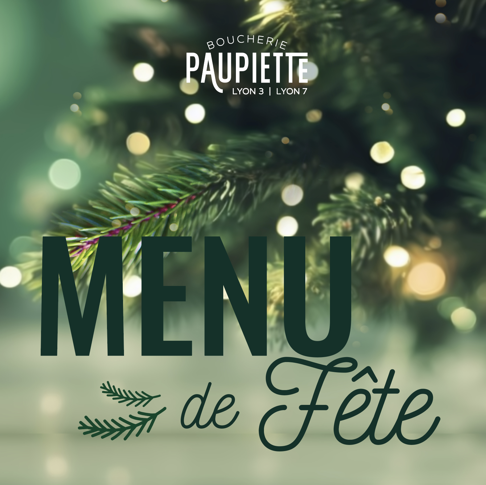 MENU DE FÊTES 2025