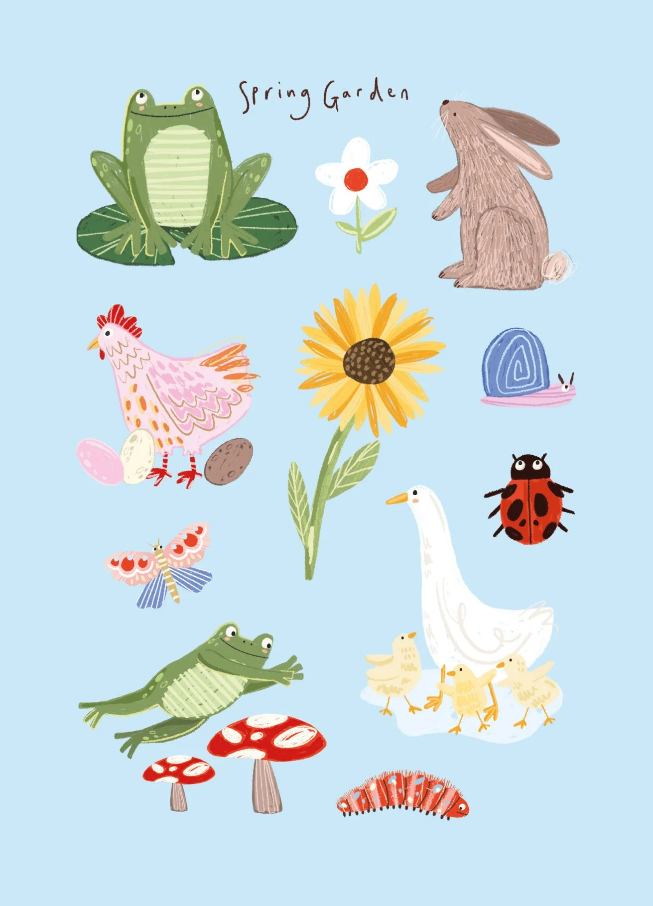 'Spring Garden' sticker sheet