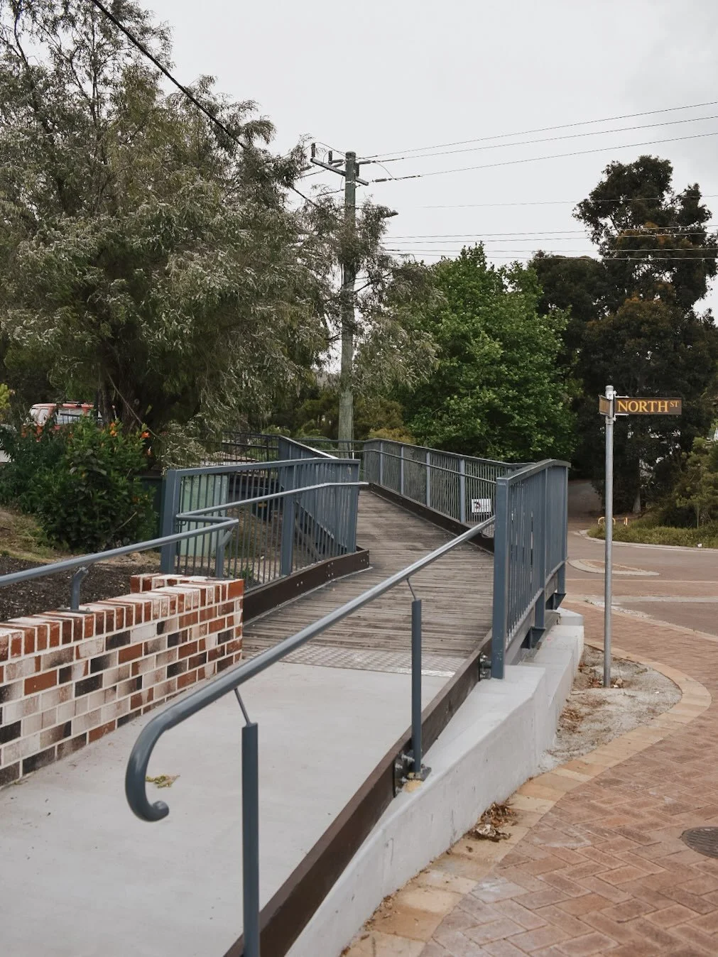 The walkway is now open! 🕺 

Located at the bottom of Strickland Street, we thought of this as a way to connect the Butter Factory to the Denmark township. 

This walkway was originally part of the Parry Street pedestrian bridge in Fremantle - a str