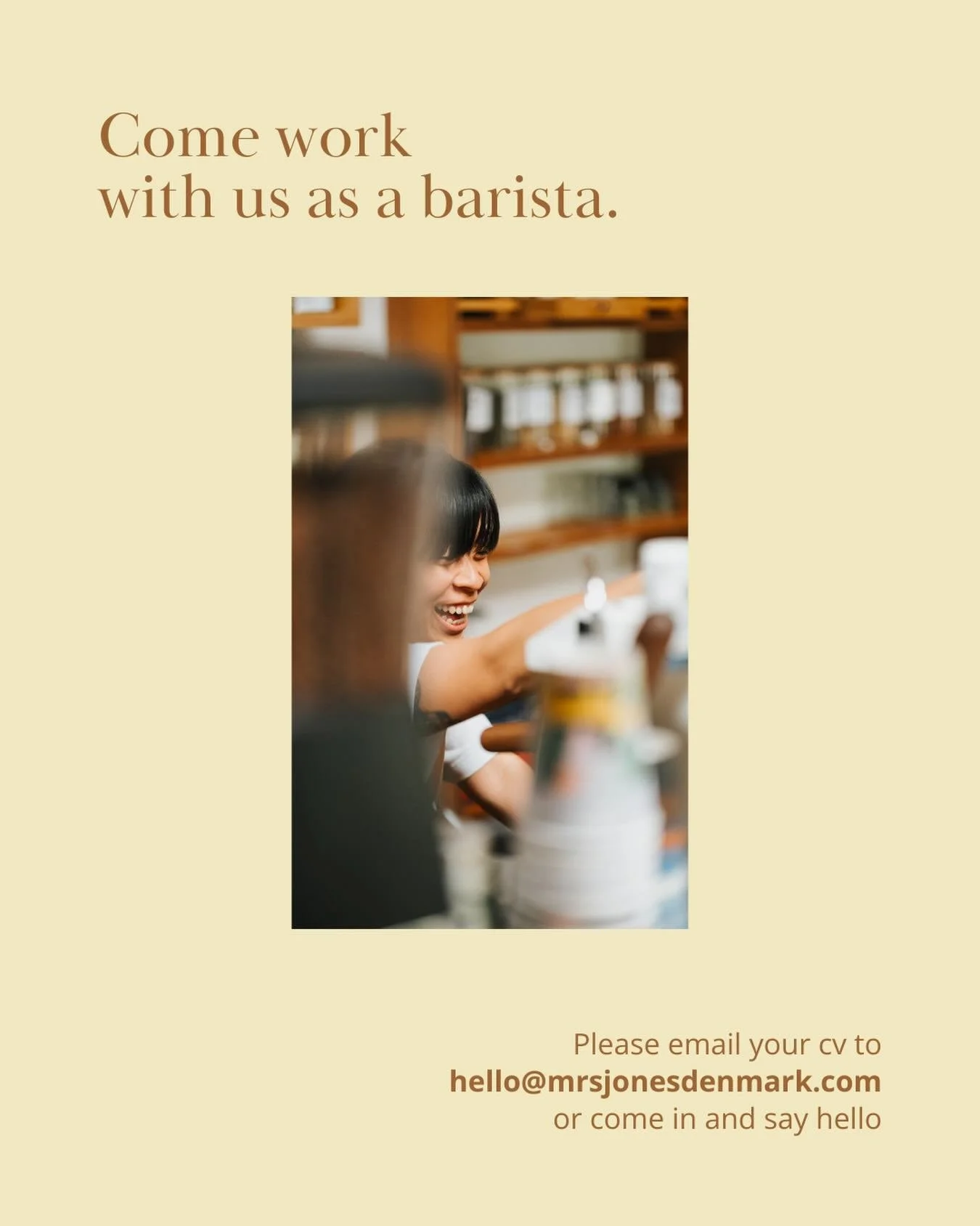 We&rsquo;re looking for a barista to join our team!

If you love great coffee and enjoy working in a welcoming, high-energy environment, this could be the role for you. You&rsquo;ll be serving our delicious 5 Senses Coffee alongside a friendly team, 