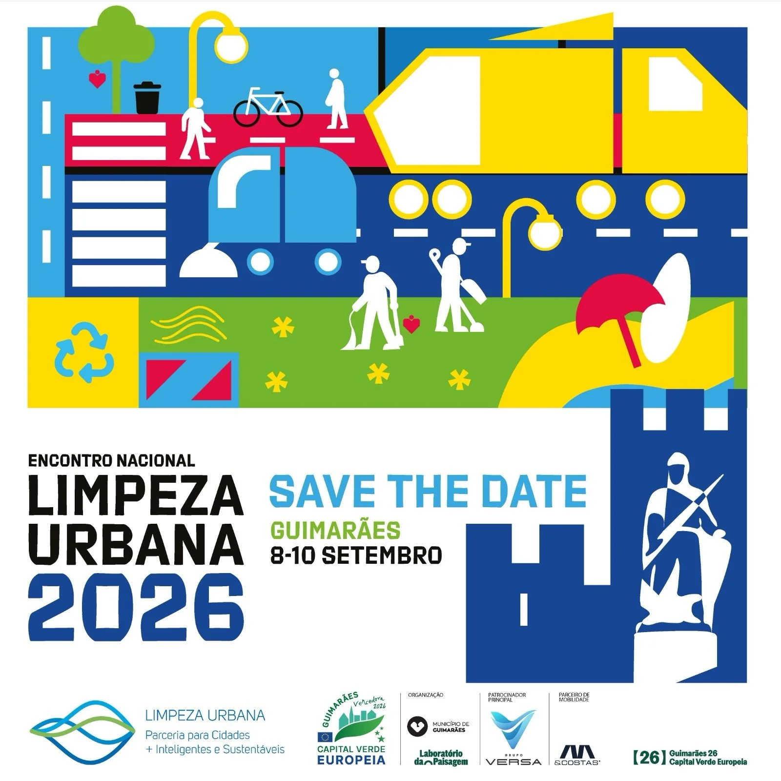 📢✨ SAVE THE DATE ✨📢

O evento mais esperado do ano est&aacute; de volta! 🌍🏙️

De 8 a 10 de setembro, Guimar&atilde;es recebe a 8.&ordf; edi&ccedil;&atilde;o do Encontro Nacional de Limpeza Urbana, este ano sob o tema [des]construir o futuro. 🚧🌱