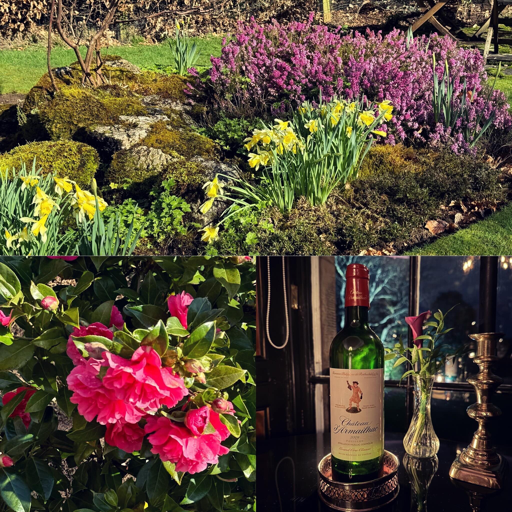 I recently enjoyed a bottle of 2009 Chateau d&rsquo;Armailhac with an old friend @prestonfieldhouseedinburgh which inspired me make a post to celebrate the first day of Spring - some welcome signs of life in the garden today here. The wine was the ep