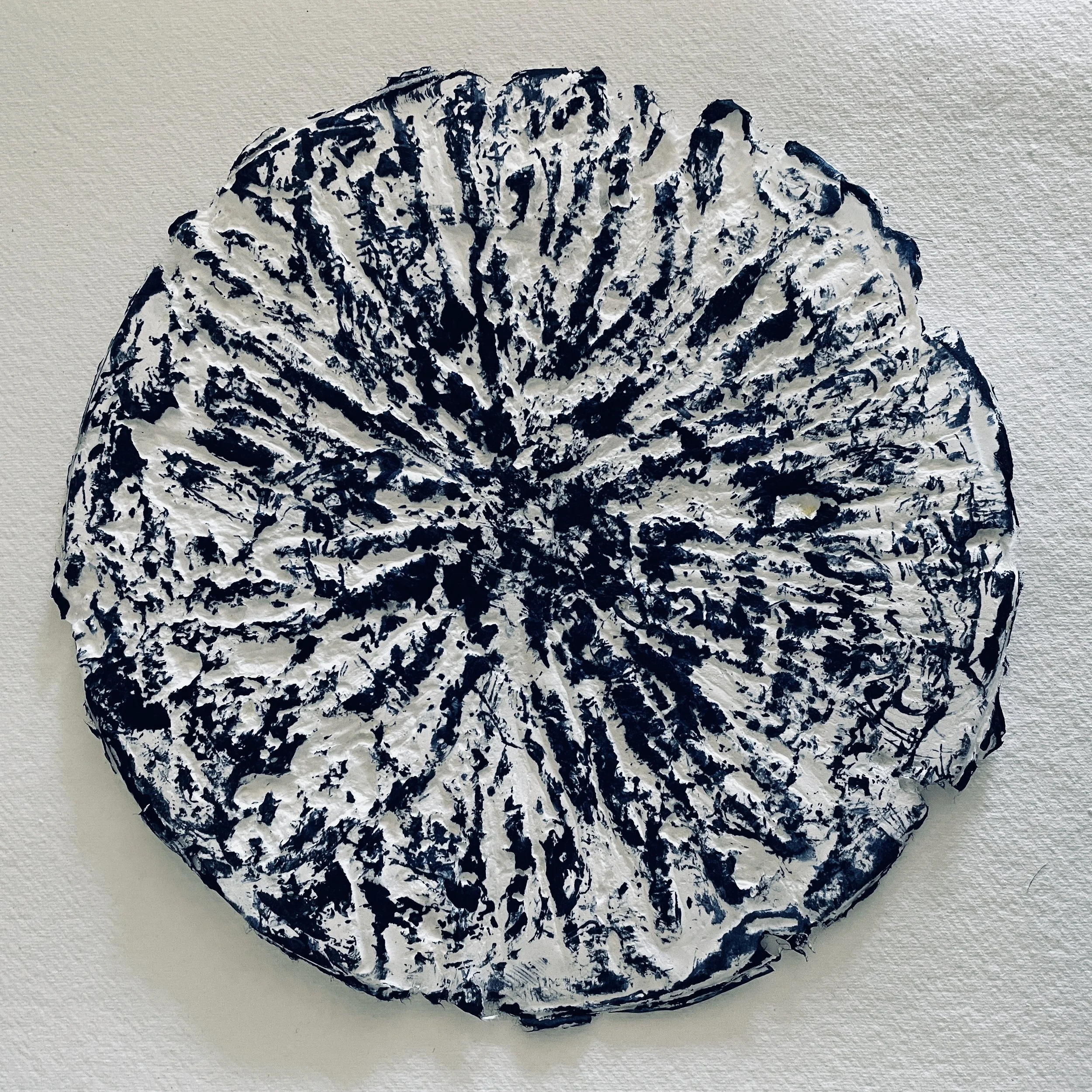 Future/Tense | Cast handmade paper and indigo ink
