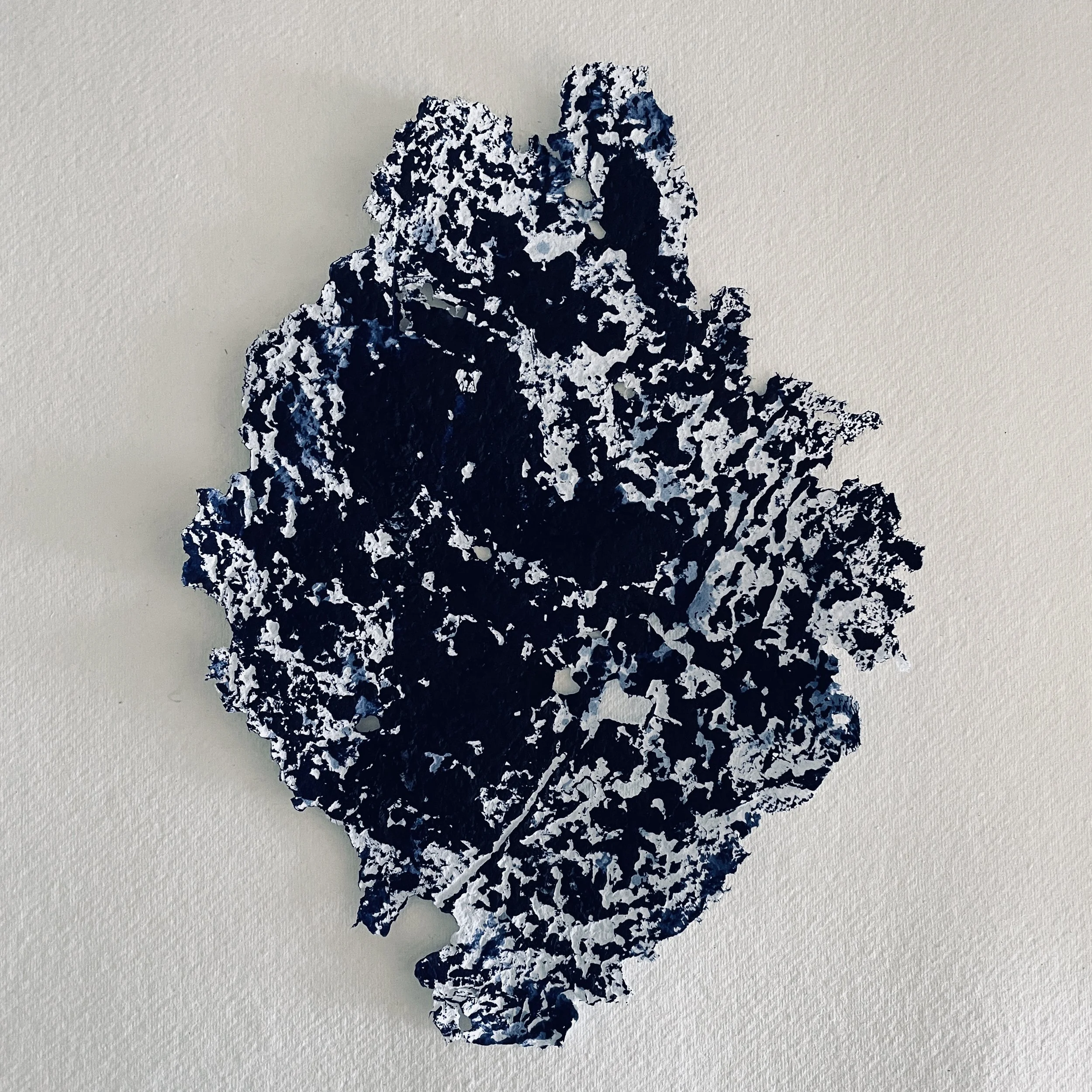 Future/Tense | Cast handmade paper and indigo ink