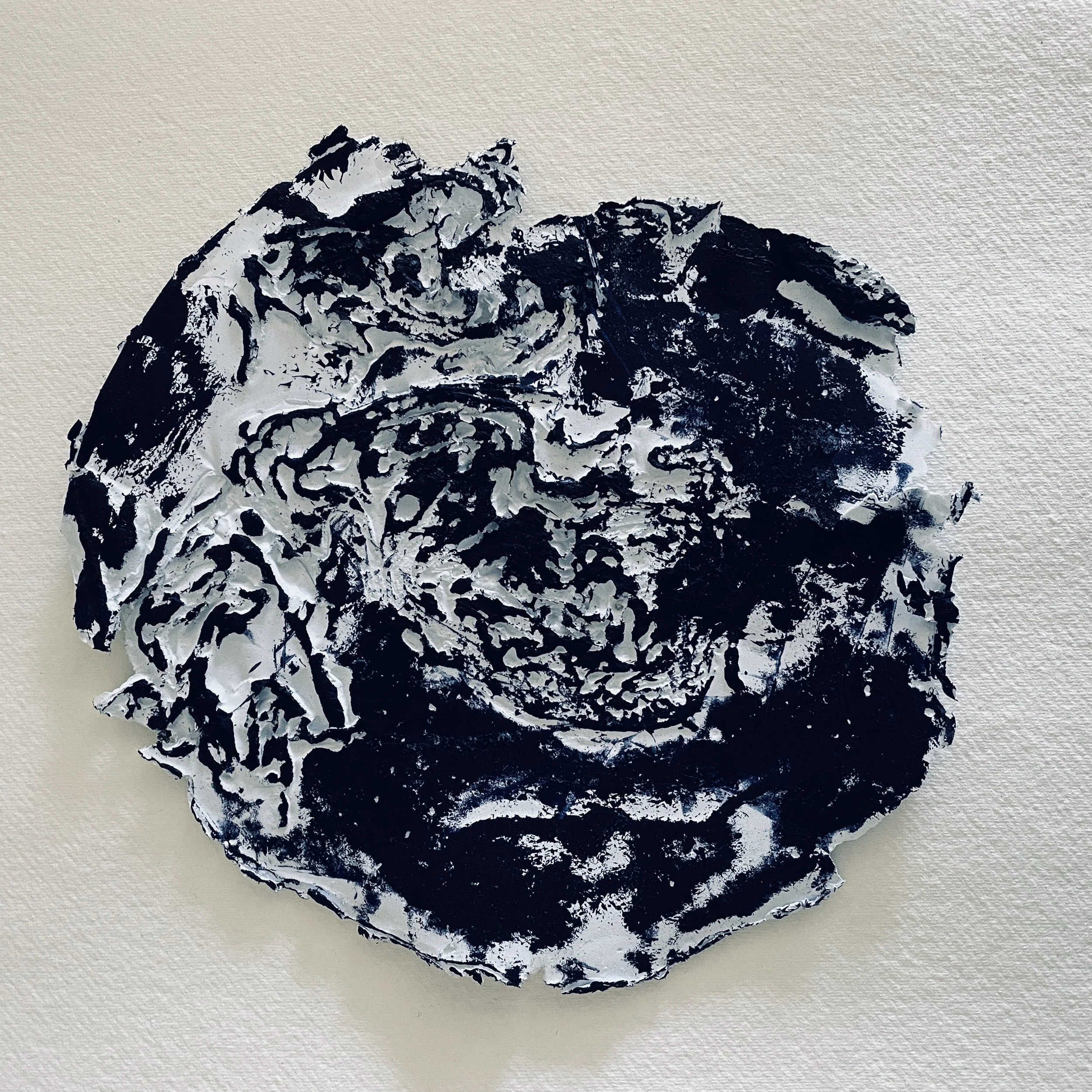 Future/Tense | Cast handmade paper and indigo ink