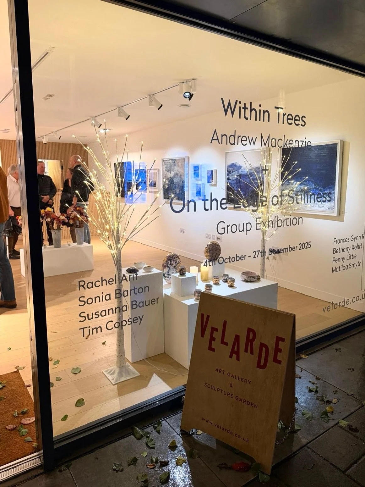 What an evening! Private View of the group show &lsquo;On the Edge of Stillness&rsquo; at the beautiful gallery that is @velardegallery in Kingsbridge, Devon. My work is hung right at the front of the gallery by the window and looks just fabulous. Th