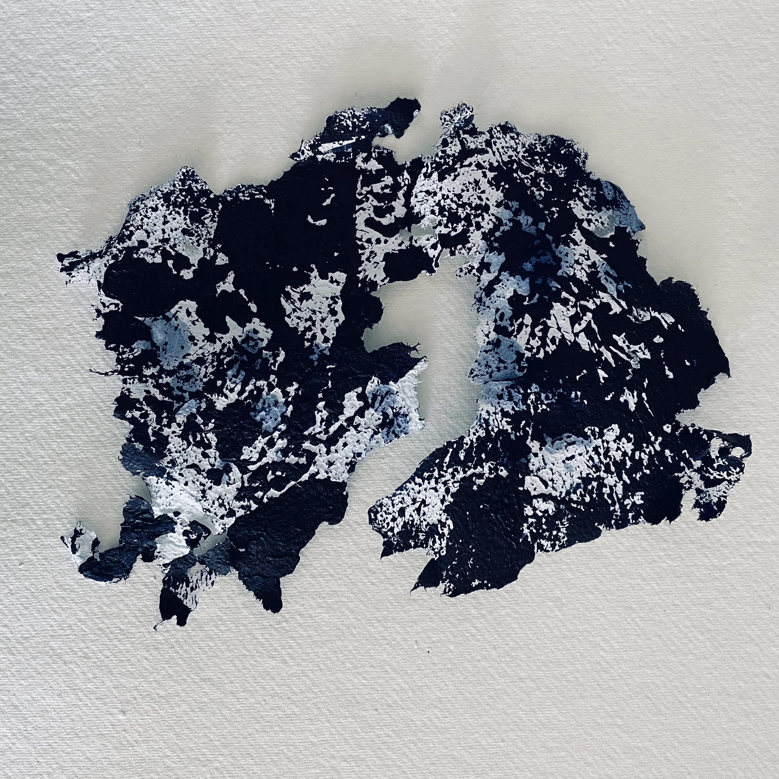 Future/Tense | Cast handmade paper and indigo ink