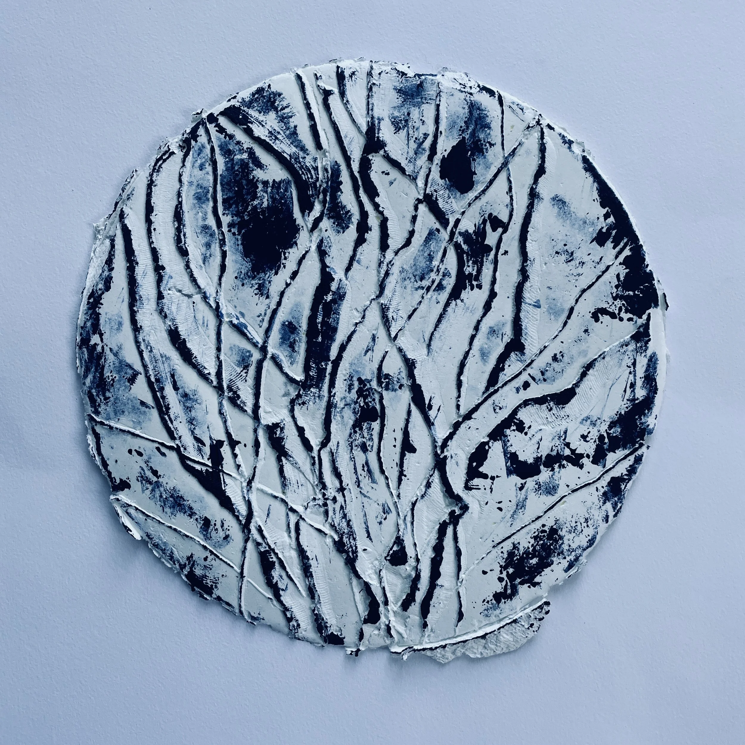Future/Tense | Cast handmade paper and Indigo ink