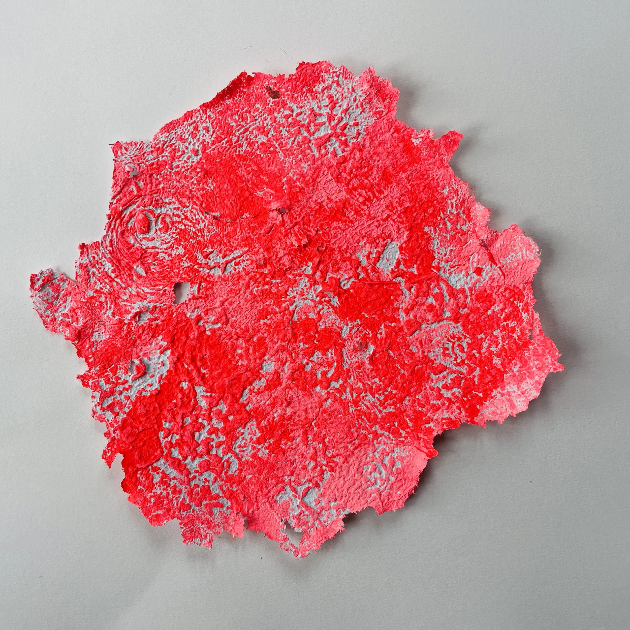 Future/Tense | Cast handmade paper and neon red acrylic