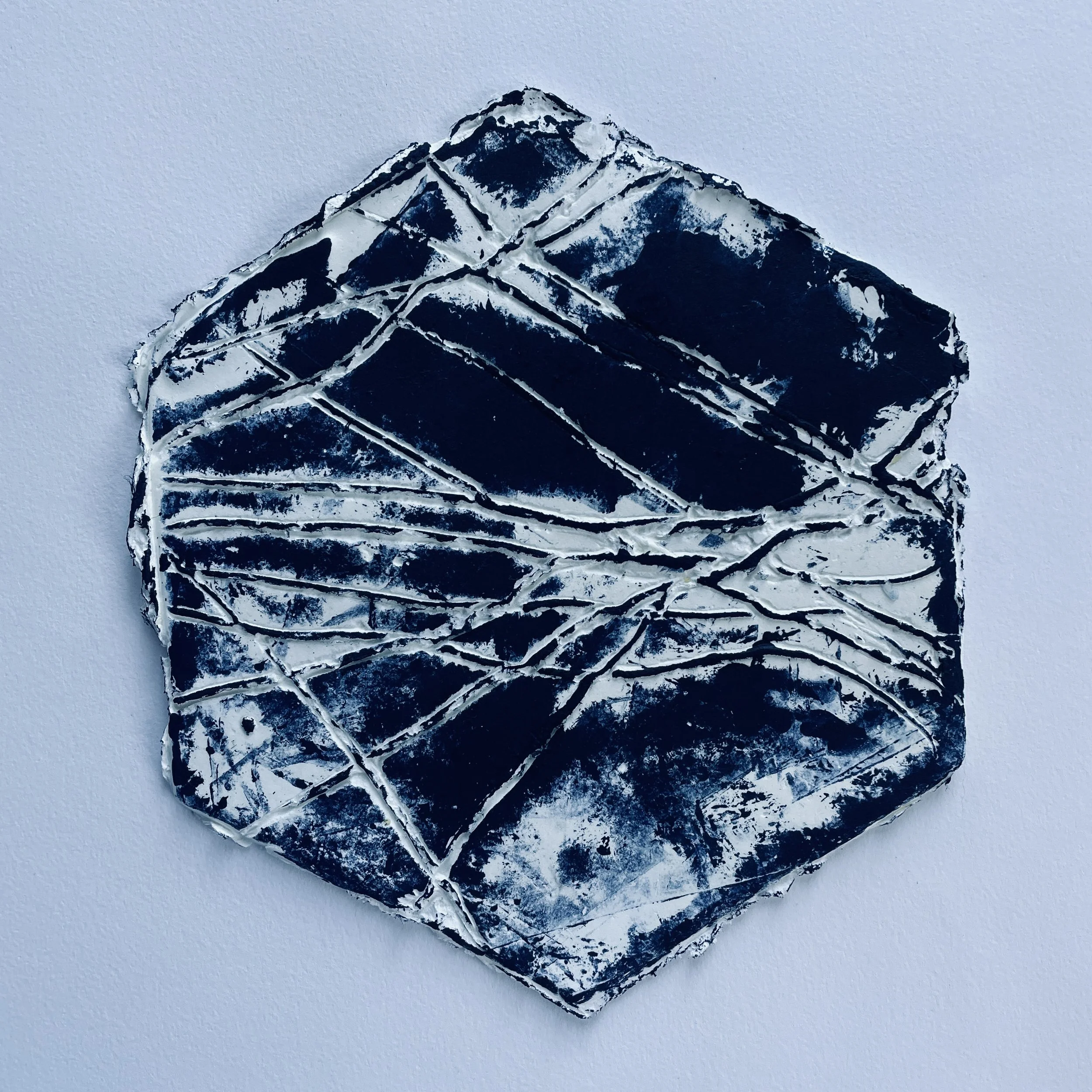 Future/Tense | Cast handmade paper and Indigo ink