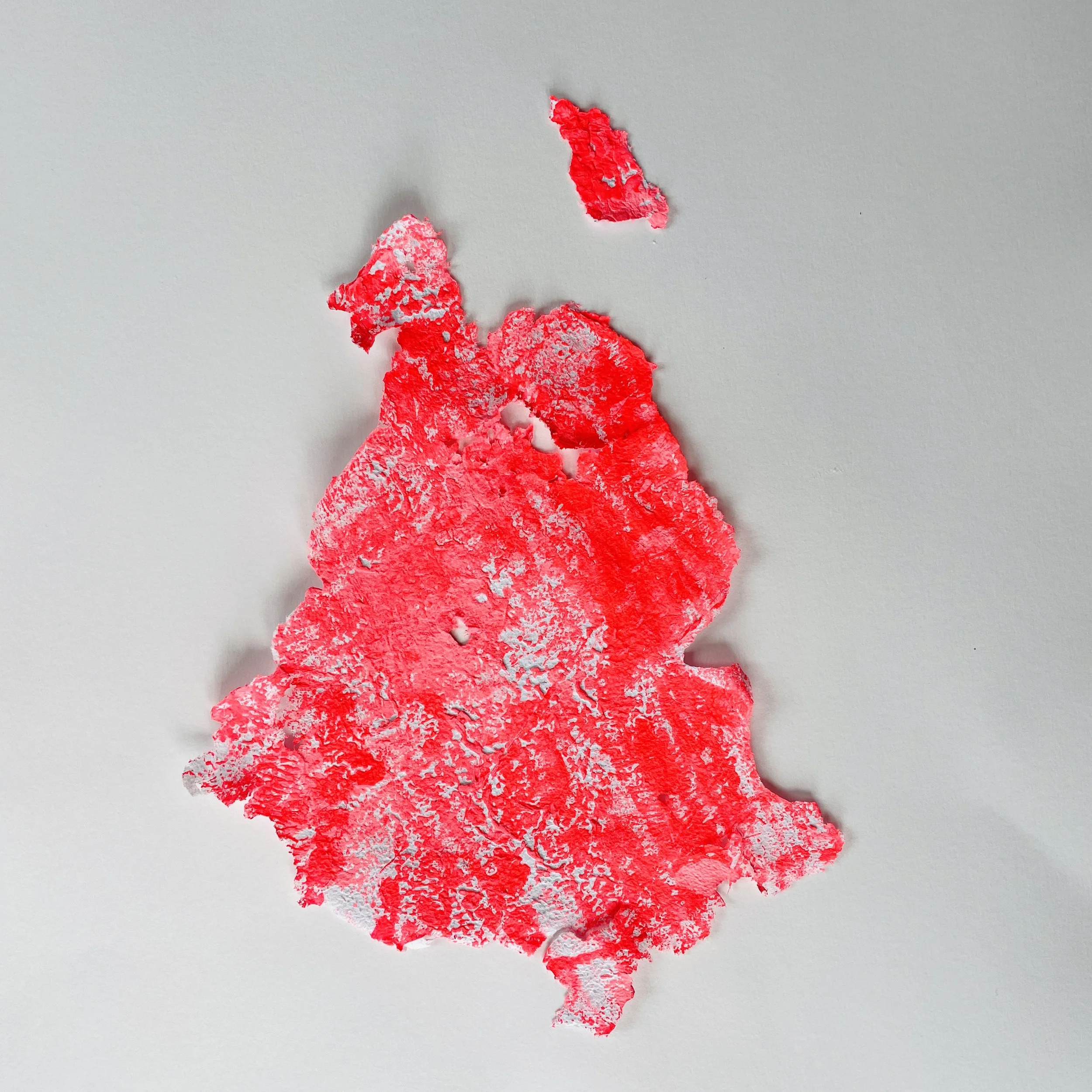 Future/Tense | Cast handmade paper and neon red acrylic