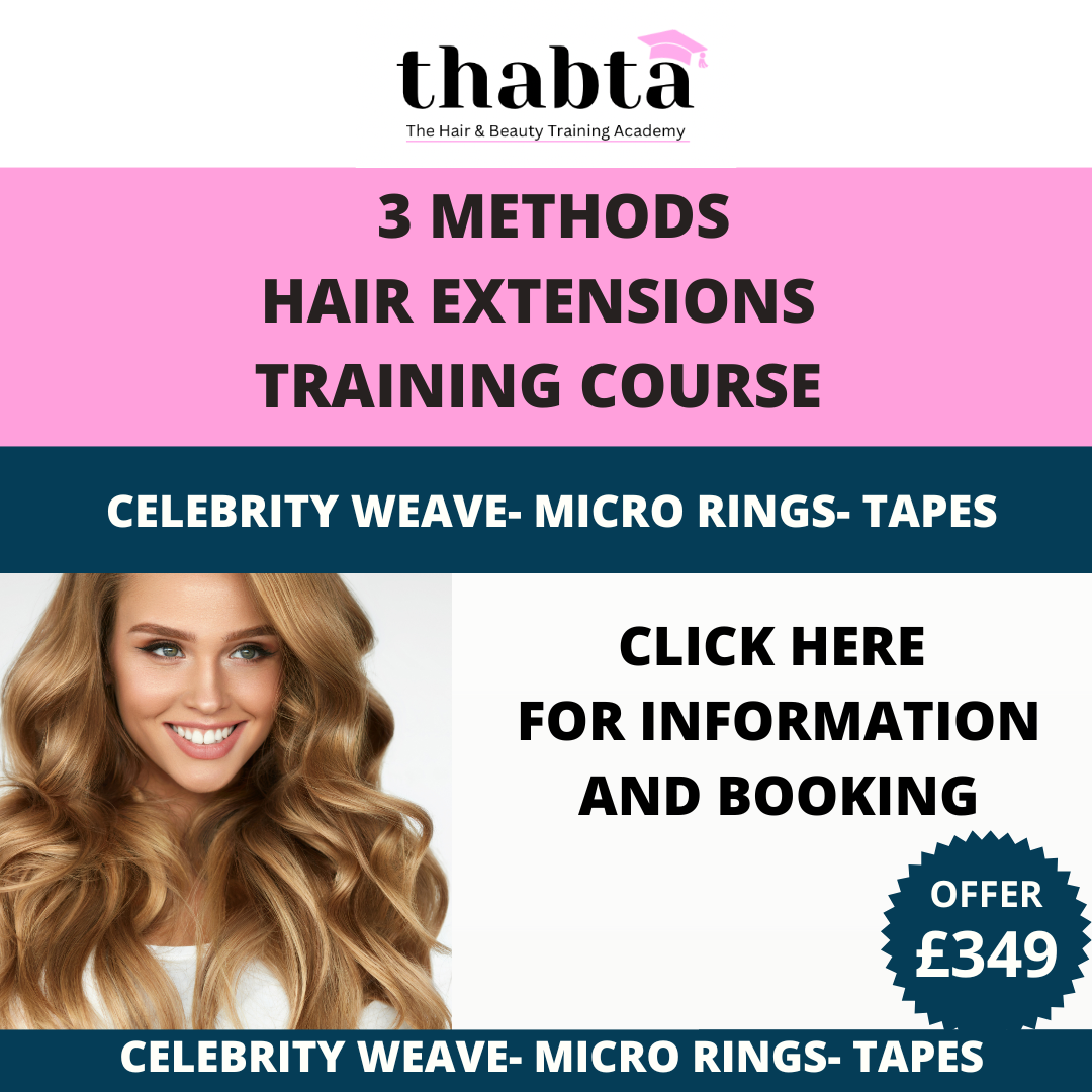 3 Methods Hair Extensions Training Glasgow OFFER £349 — THABTA The Hair and  Beauty Training Academy