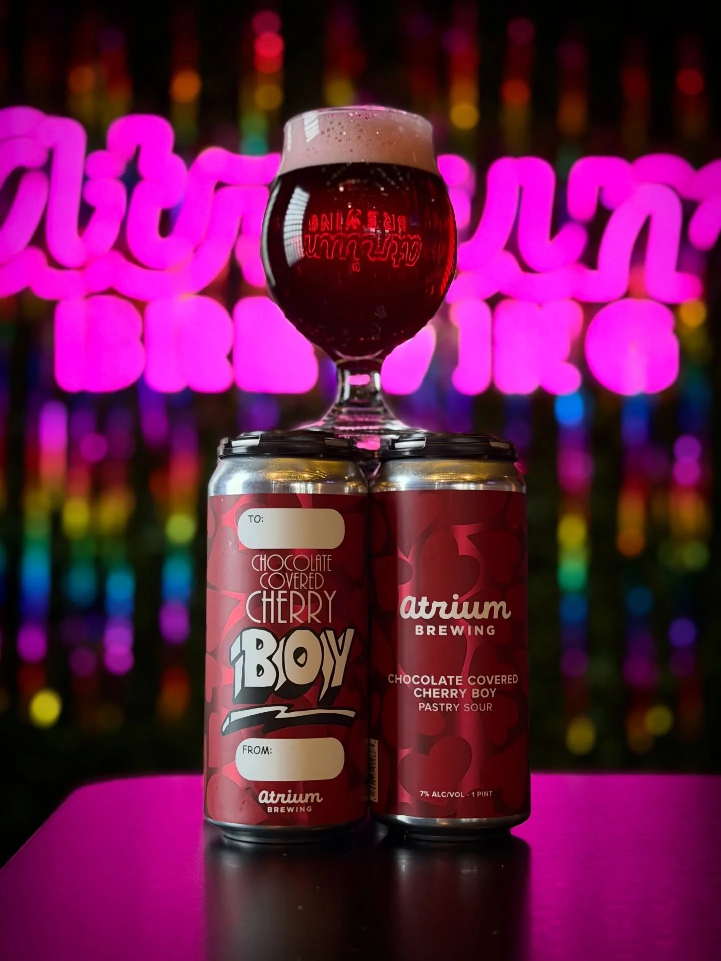 😘❤️LOVE IS IN THE AIR❤️😘
Wednesday (1/21)

Chocolate Covered Cherry Boy
Pastry Sour - 7%

It&rsquo;s back. Our dearly beloved, lovely, Pastry Sour cold conditioned on sweet &amp; tart cherries, select cacao nibs, and a kiss of vanilla.

Cherry truf