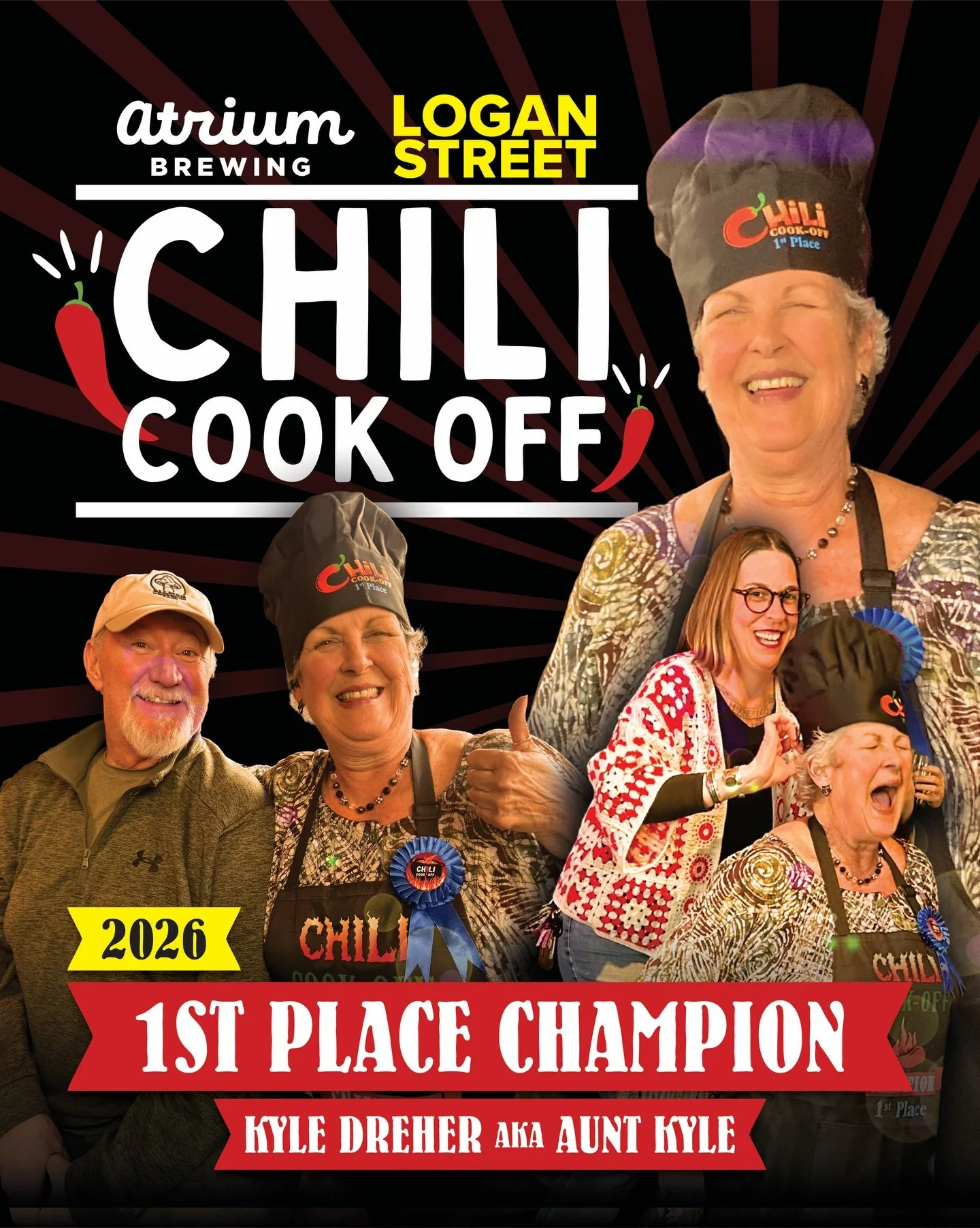🏆A CHAMPION HAS BEEN CROWNED🏆

We&rsquo;d like to thank everyone who came through and threw down for our annual Chili Cook-Off this past weekend at our Logan Street Taproom. 

The competition was fierce and the people have spoken. Your 2026 Atrium 