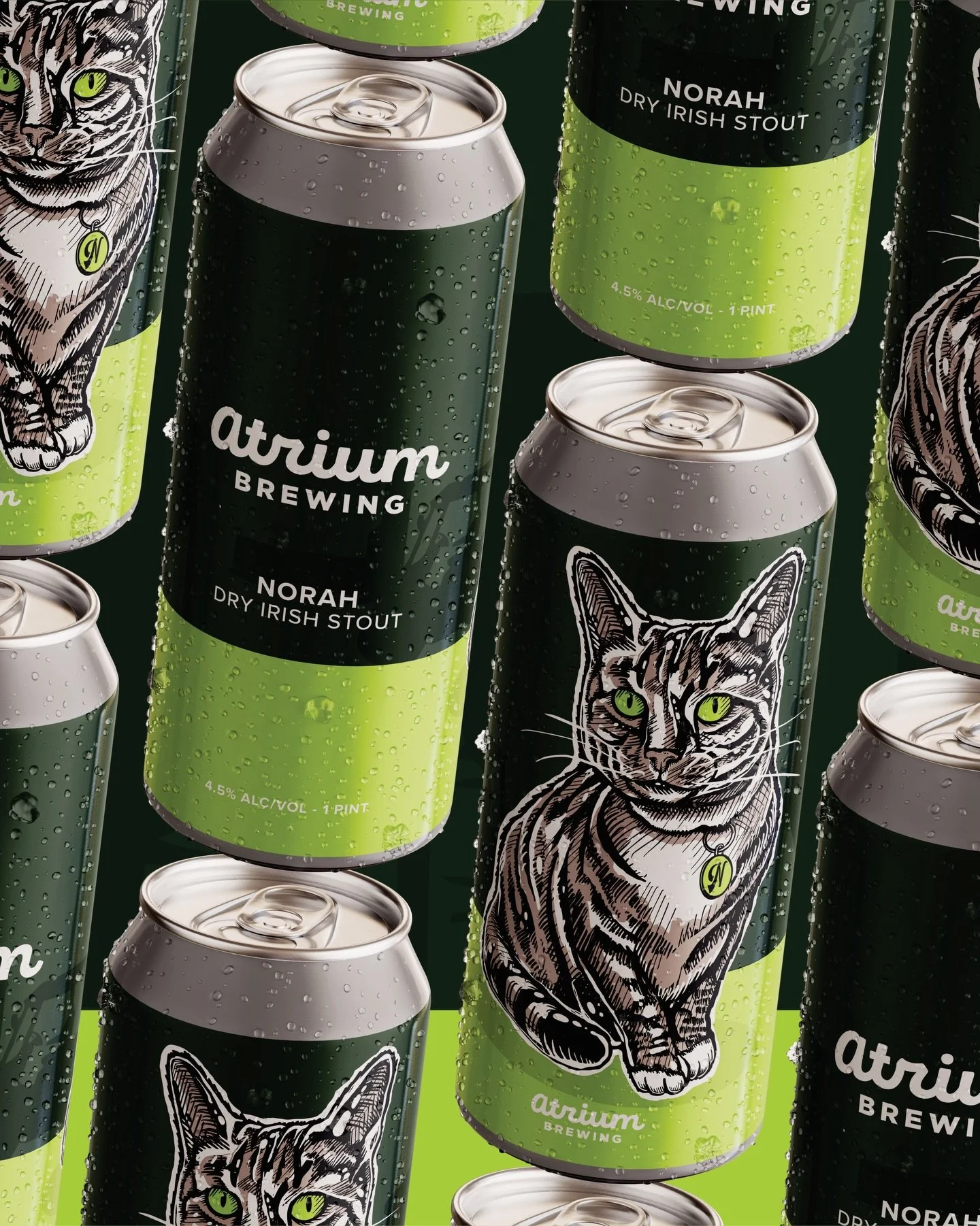 🐈ALL HAIL THE QUEEN🐈
Wednesday(3/4)

😽Norah😽
Dry Irish Stout - 4.5%

Named after our beloved brewery cat, Norah (@norah_on_tap ) is finally making her debut on an Atrium beer. After enjoying a stellar Dry Irish Stout from @milewidebeer last year