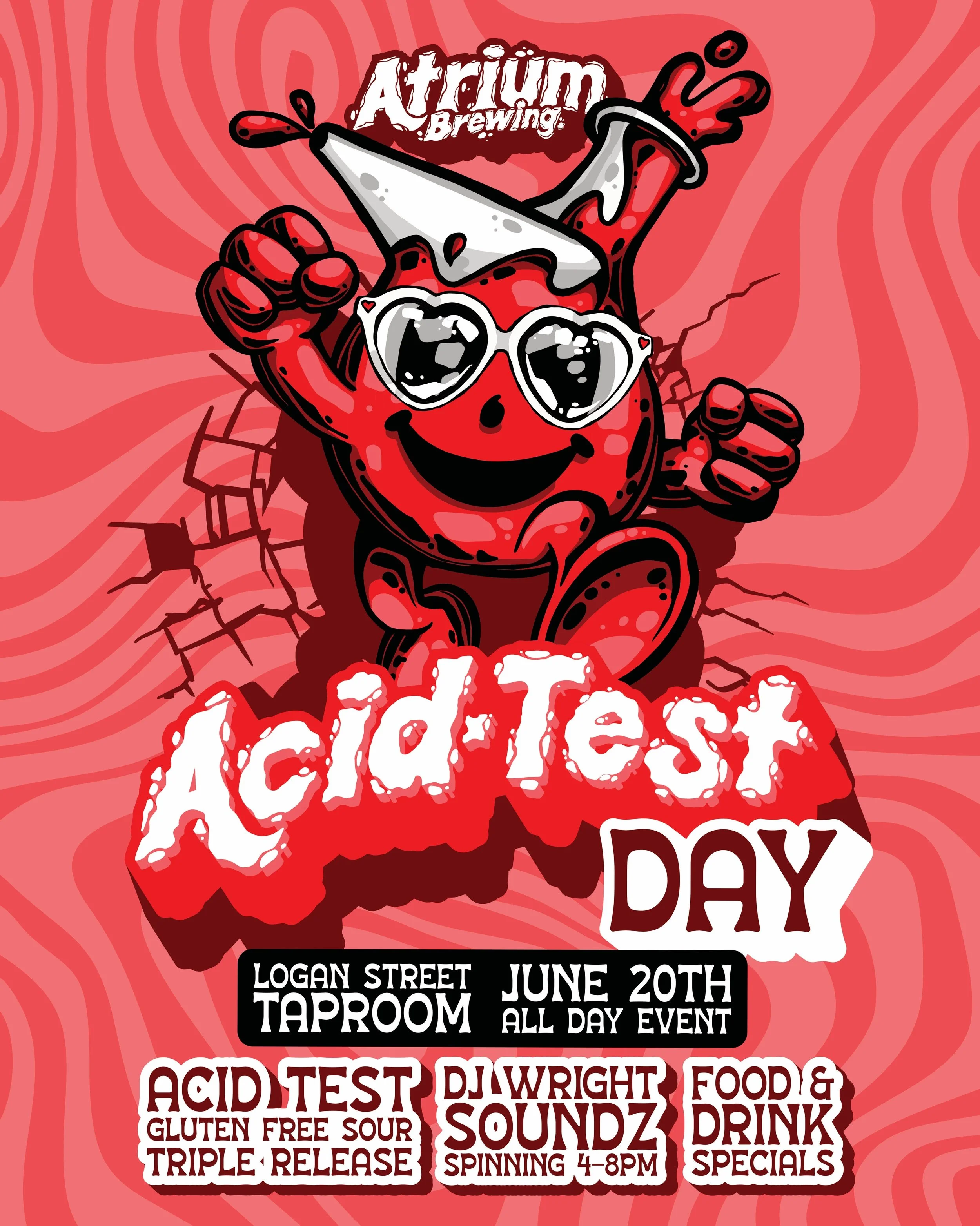 🚨MARK YOUR CALENDARS, ACID TEST DAY IS COMING🚨
Logan Street Taproom - June 20th ALL DAY EVENT

Join us June 20th at our Logan Street Taproom for a Psychedelic Celebration of our beloved Acid Test - Gluten Free Sours.

We&rsquo;ll be dropping THREE 