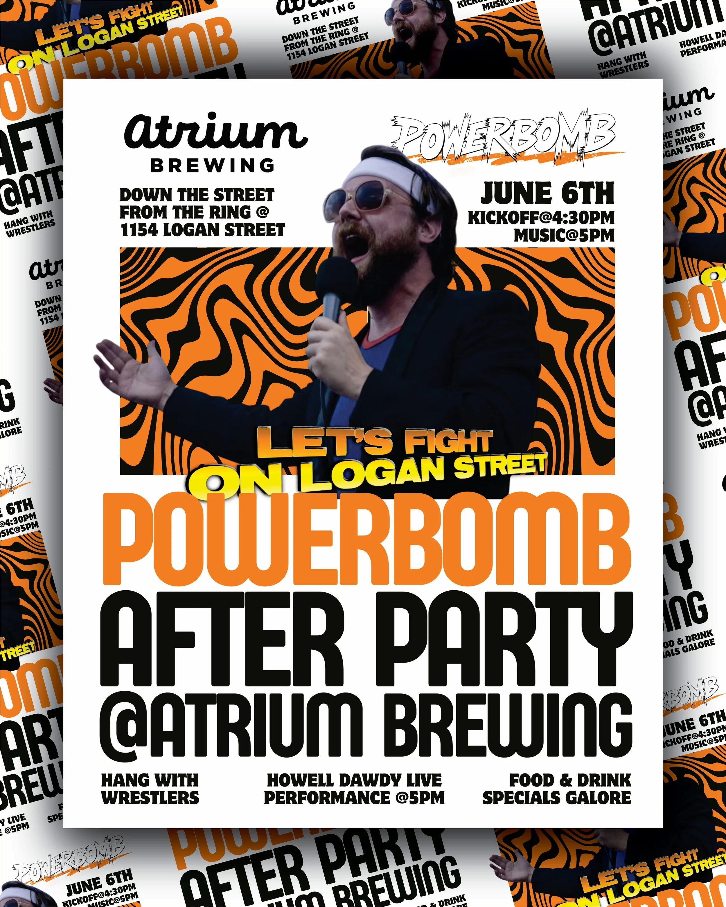 🤼POWERBOMB IS OFFICIALLY FIGHTING ON LOGAN STREET🤼

Join us at our Logan Street Taproom Saturday June 6th starting at 4:30PM as we welcome the rowdiest crowd to ever hit Logan Street.

Powerbomb is fighting at Logan Street Market @ 2PM and we&rsquo