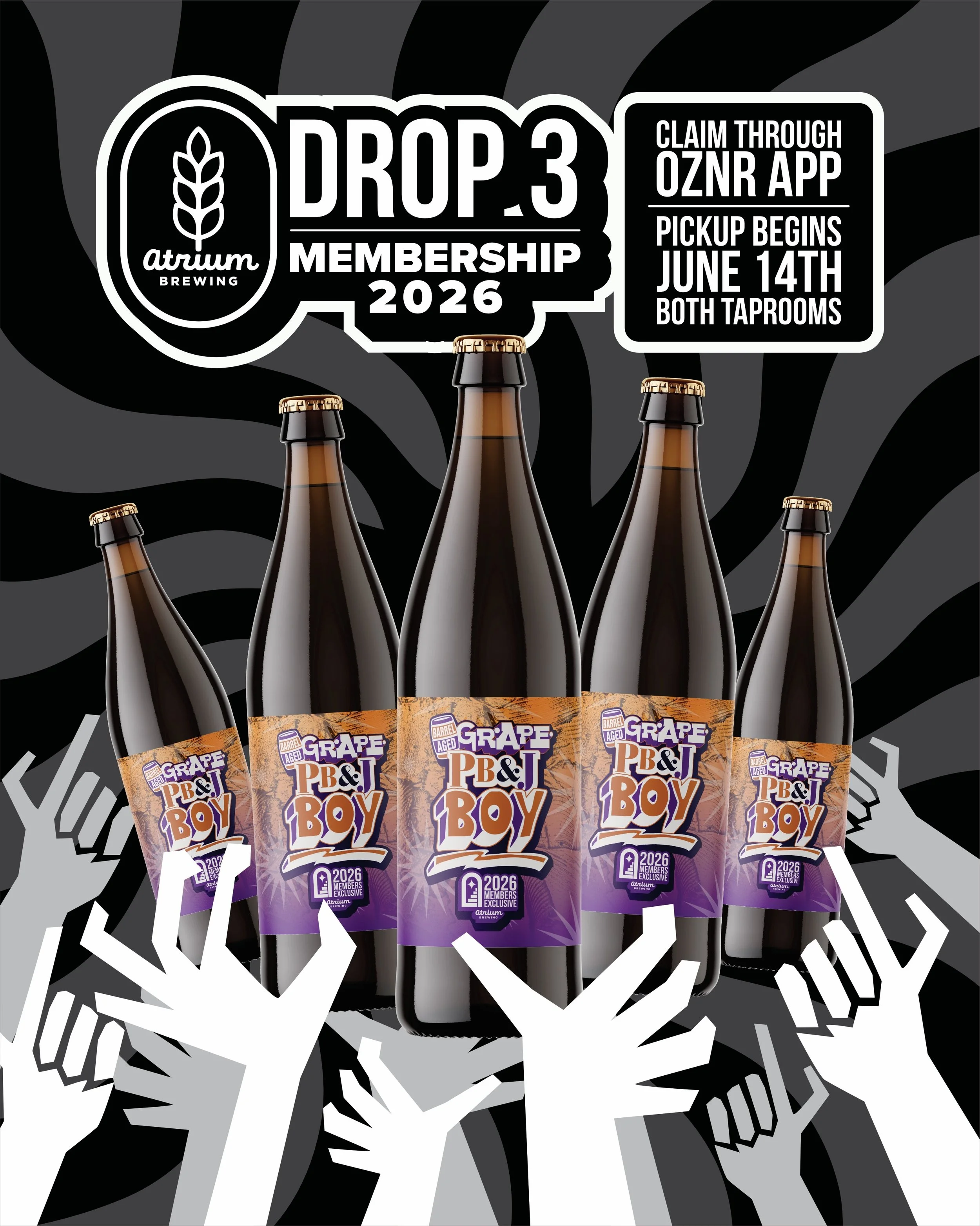 ‼️🚨CALLING ALL OF THOSE GUYS🚨‼️
Pickup 3 of our 2026 membership is HERE.

Members. Now is the time. Claim your Member&rsquo;s Exclusive 750ml bottle through the OZNR app. Pickup will be available at both taprooms starting Sunday, June 14th. Be sure