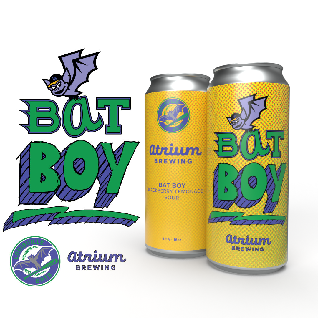 Bat Boy 2021, a Blackberry Lemonade Sour made in collaboration with the Louisville Bats.