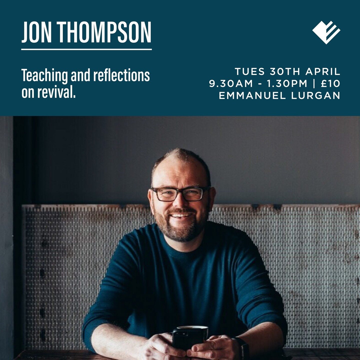 We are delighted to have Jon Thompson with is, on Tuesday 30th April we are going to host two sessions on the subject of revival. A number of years ago, Sanctus Church, where Jon serves, experienced a genuine move of the Spirit and has documented acc